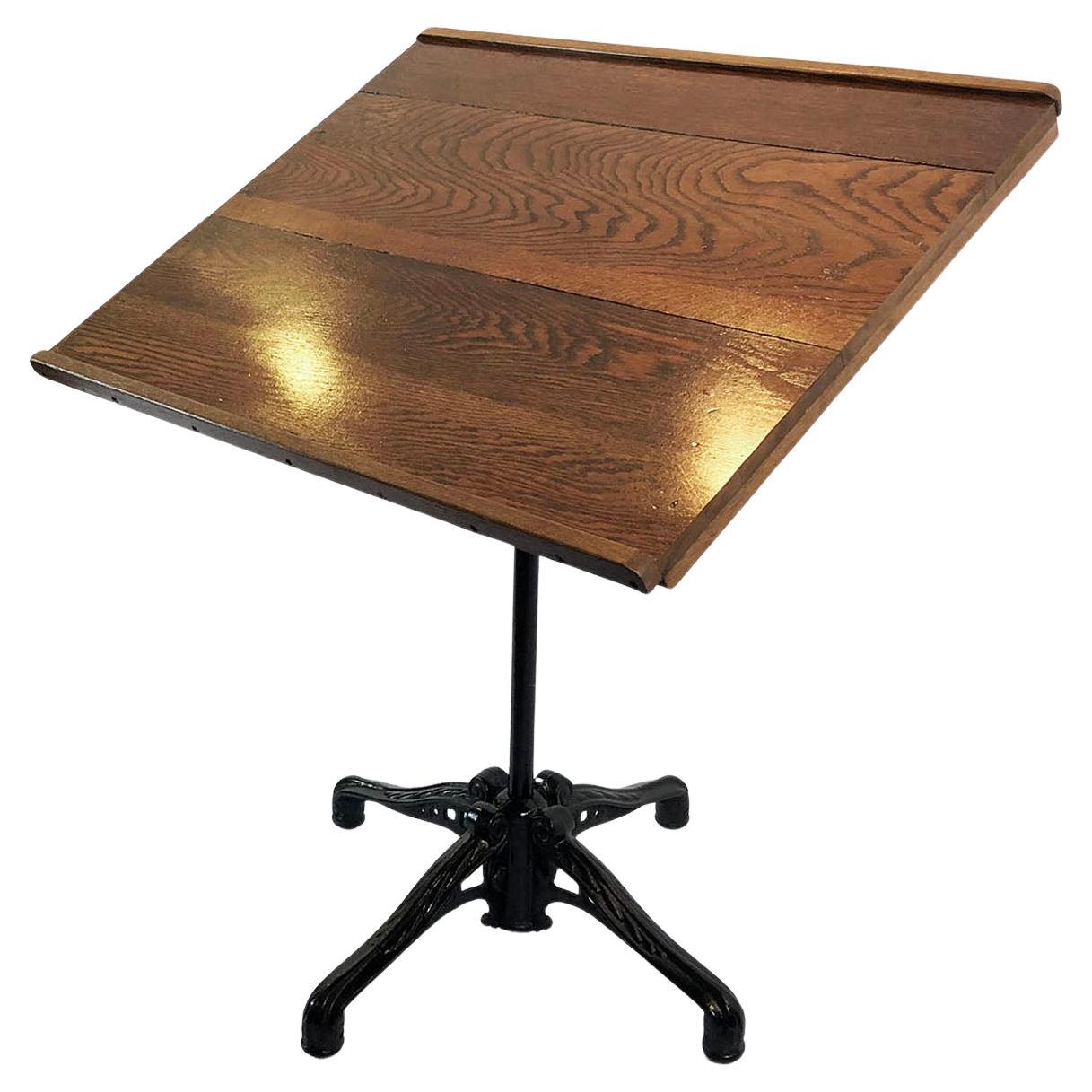 Gusseiserner Zeichentisch von A. Hoffman Co. 1910 Rochester, NY im Angebot
