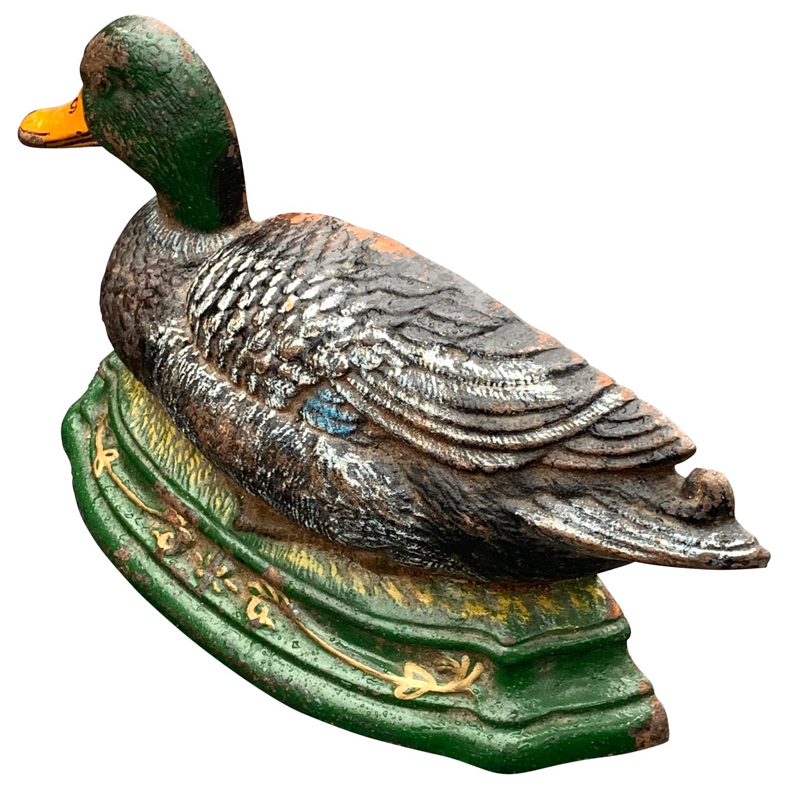 Victorian Cast Iron Duck Door Stopper