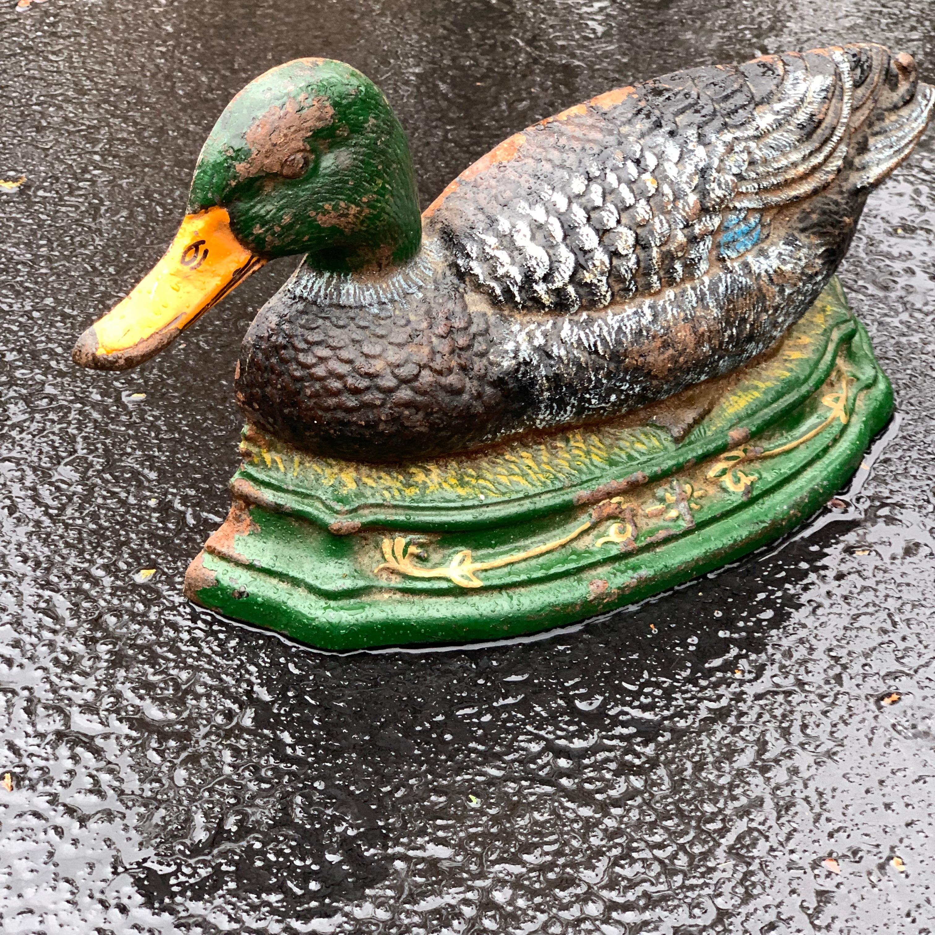 English Cast Iron Duck Door Stopper