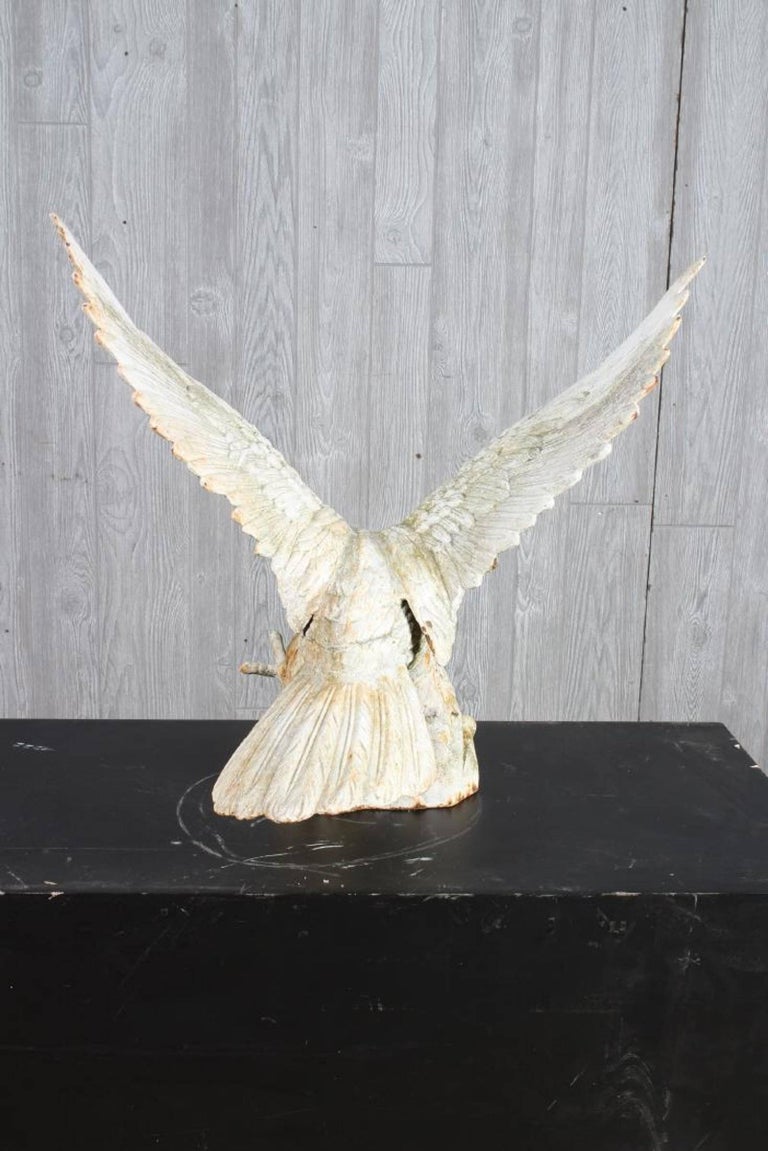 Cast Iron Eagle Garden Art Sculpture at 1stDibs