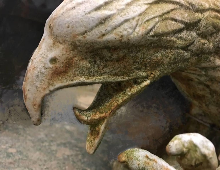 Cast Iron Eagle Garden Art Sculpture at 1stDibs