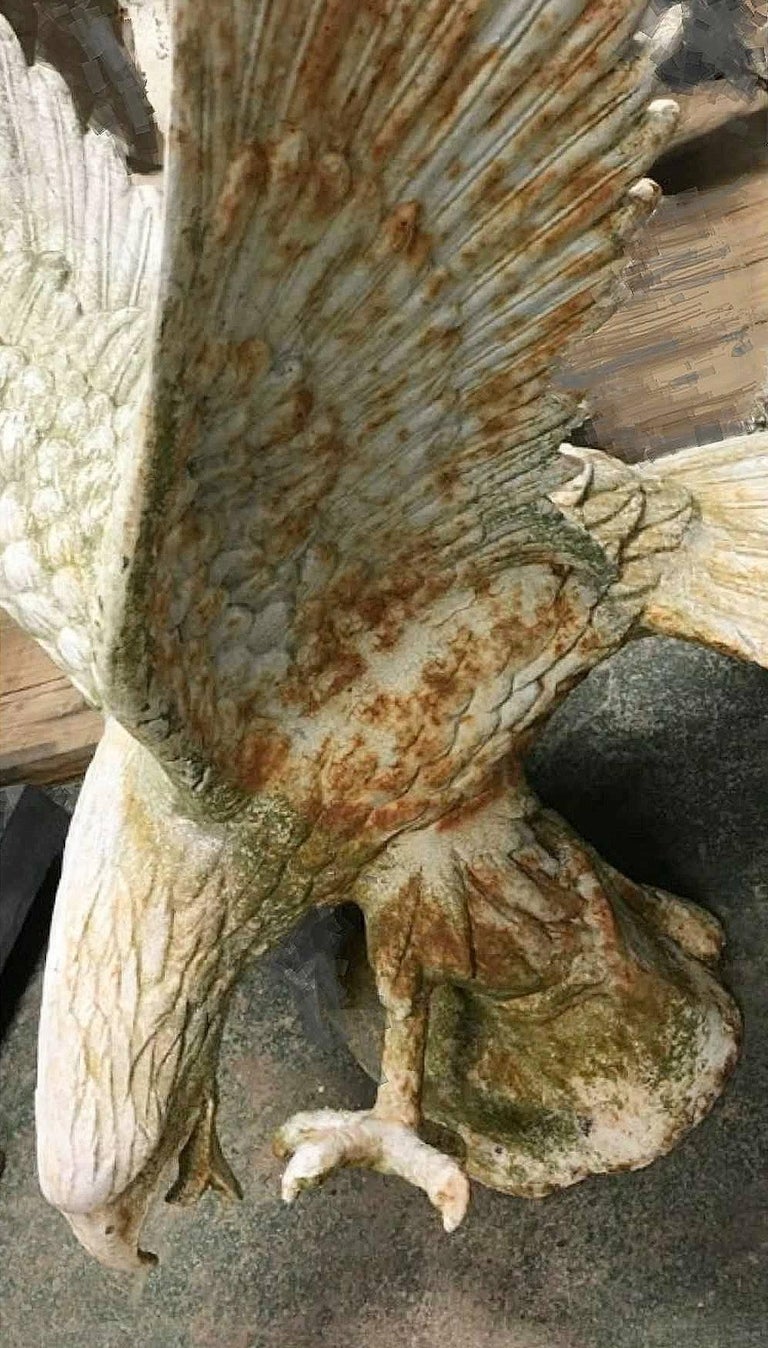 Cast Iron Eagle Garden Art Sculpture at 1stDibs