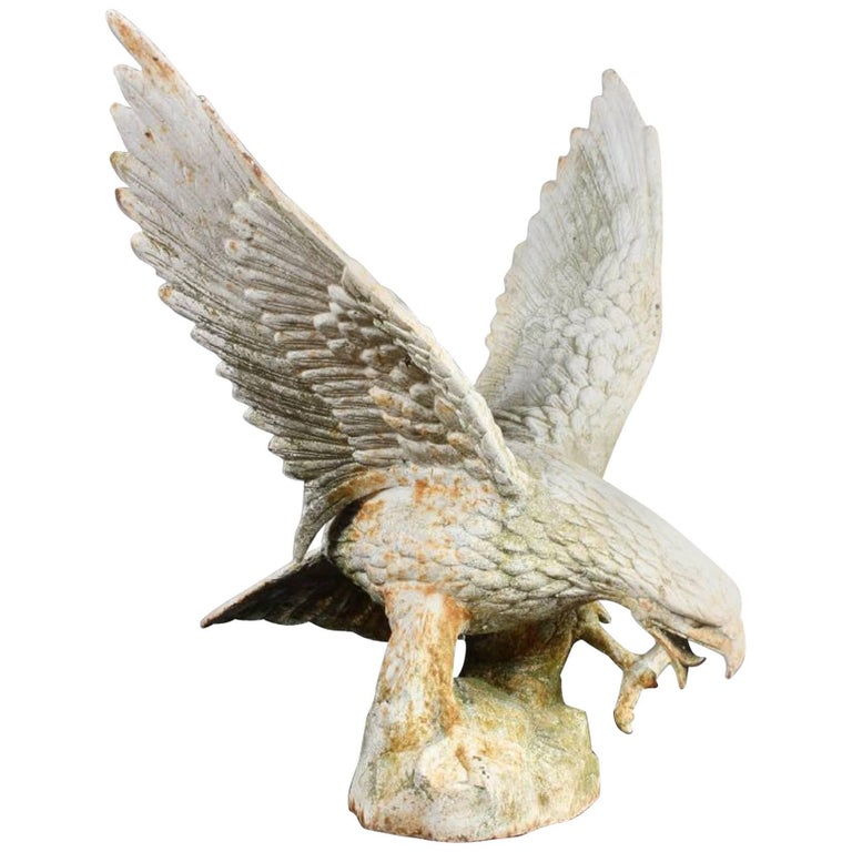 Cast Iron Eagle Garden Art Sculpture at 1stDibs