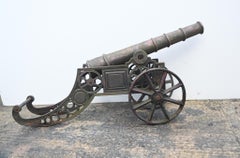 Cast Iron English Cannon Vintage Garden Salvage