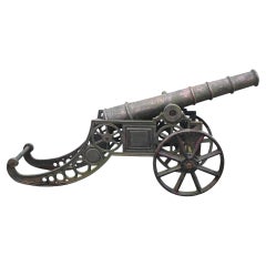 Cast Iron English Cannon Vintage Garden Salvage