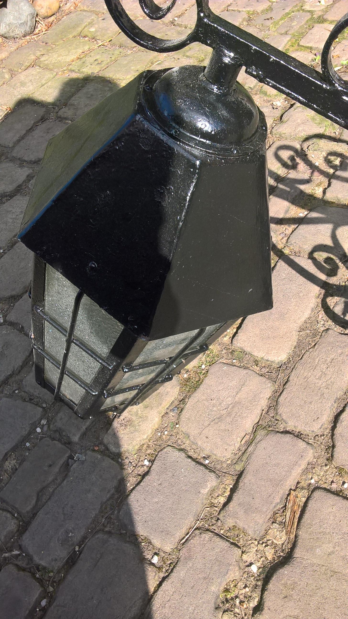 Cast Iron Exterior Lantern In Excellent Condition For Sale In Altrincham, Cheshire