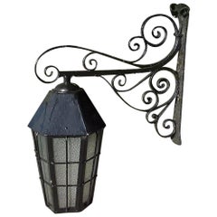 Antique Cast Iron Exterior Lantern