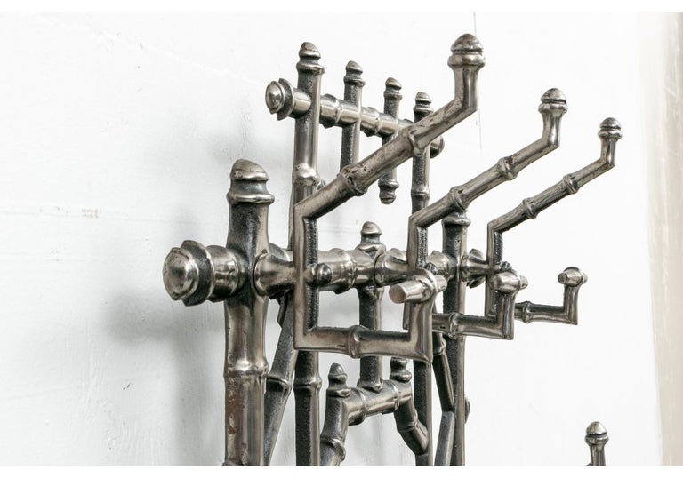 Cast Iron Faux Bamboo Hall Tree For Sale at 1stDibs