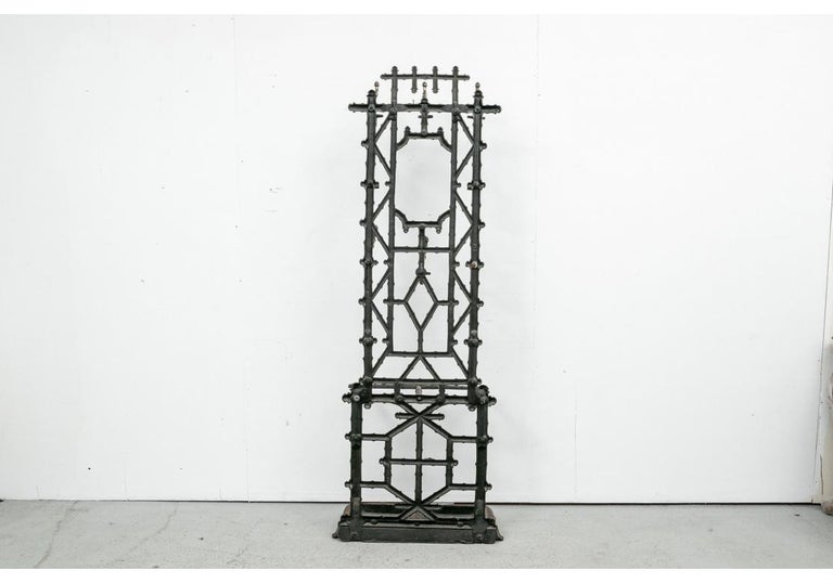Cast Iron Faux Bamboo Hall Tree For Sale at 1stDibs