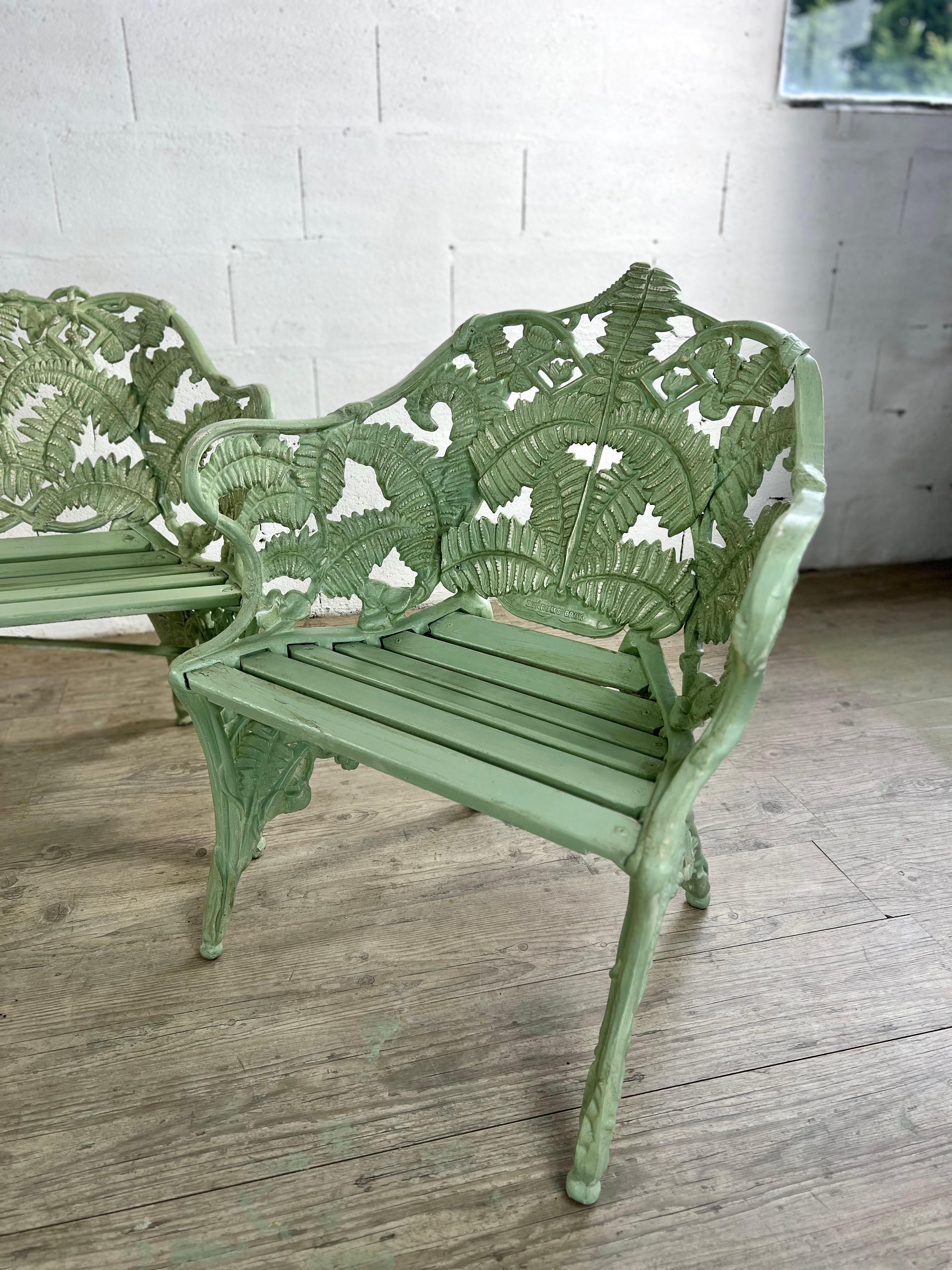 Autre Ensemble de jardin en fonte d'aluminium motif Ferns