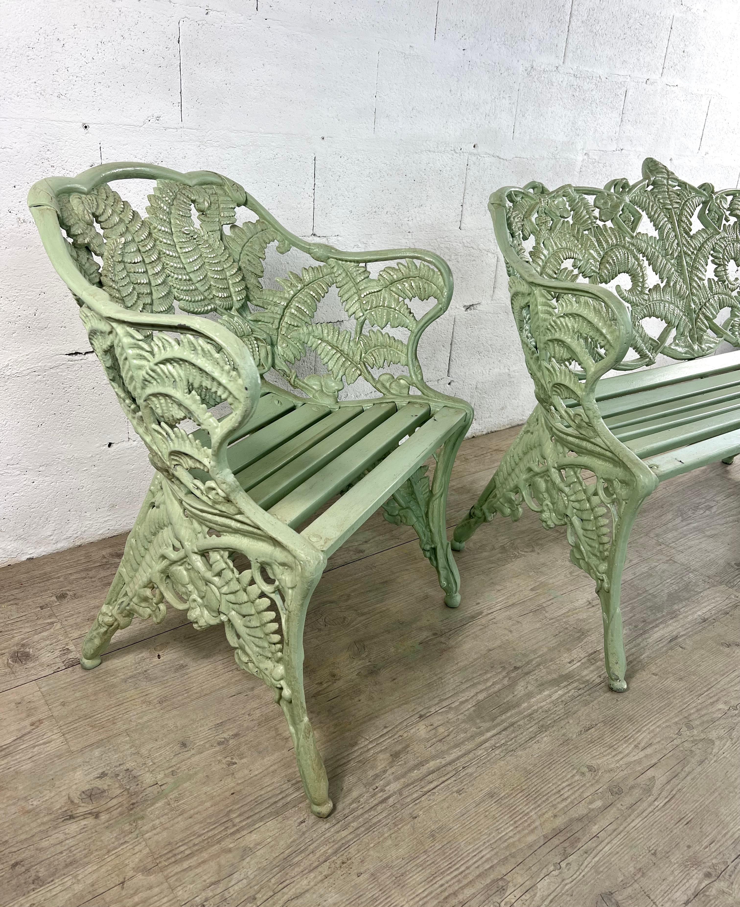 Aluminium Ensemble de jardin en fonte d'aluminium motif Ferns