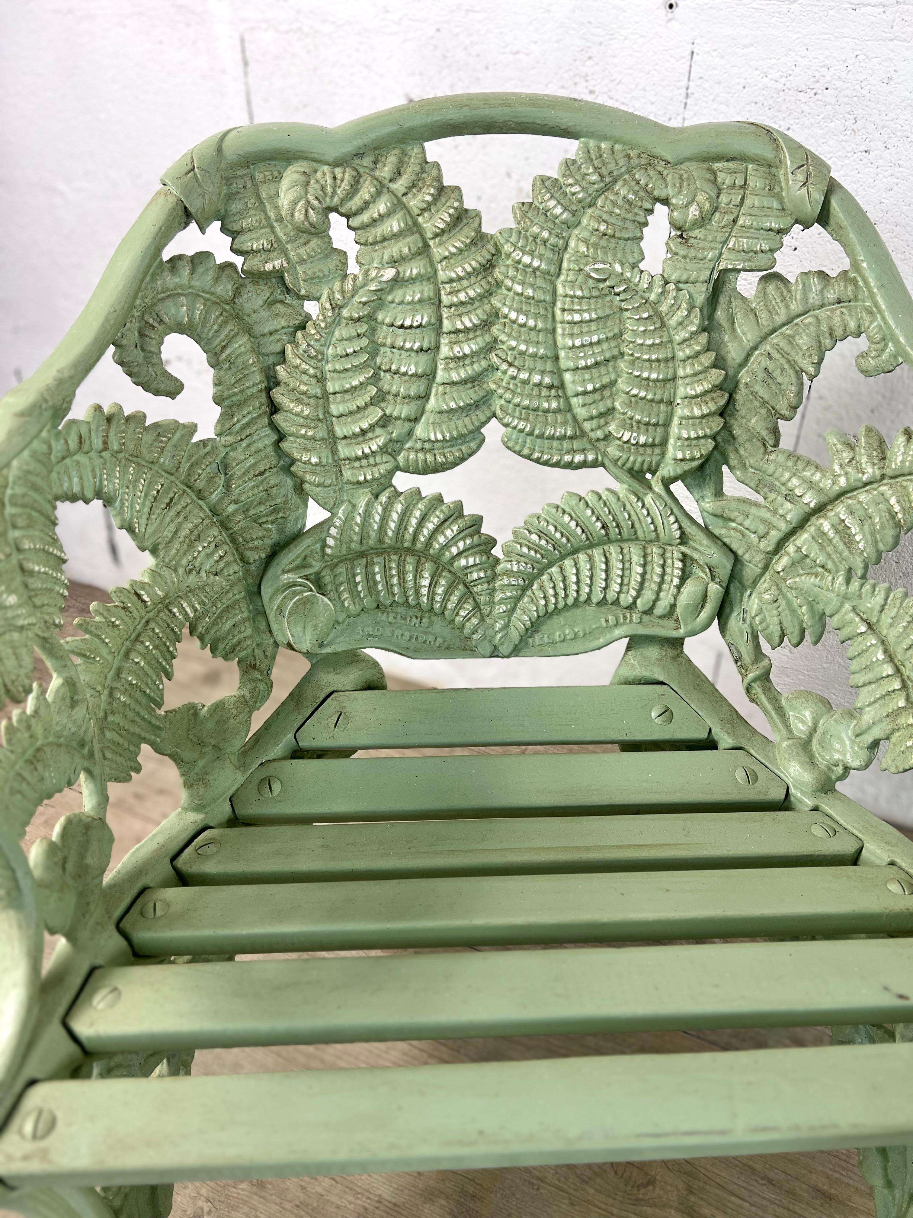 Ensemble de jardin en fonte d'aluminium motif Ferns 1