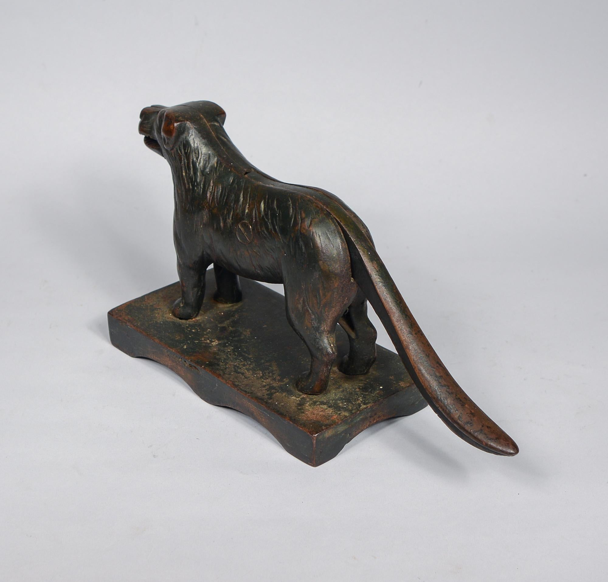 Victorian Cast Iron Figural Dog Nutcracker Late 19th Century For Sale
