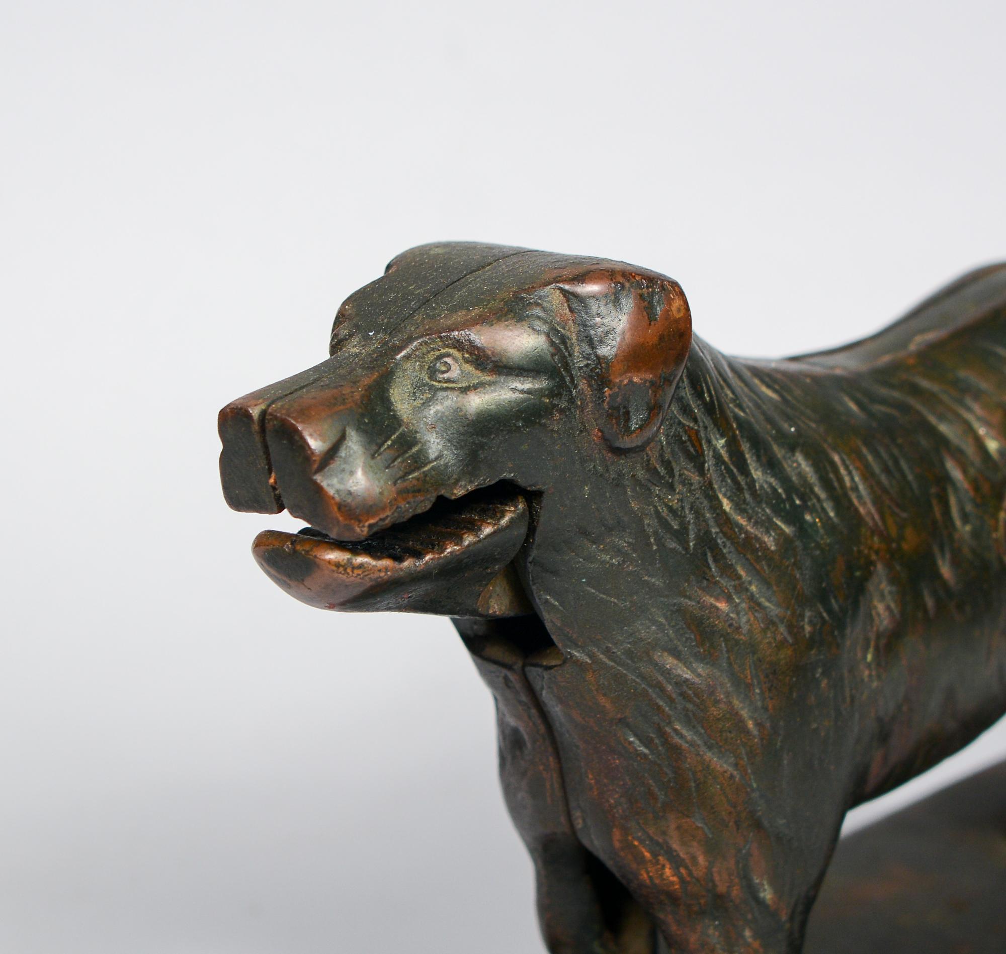 American Cast Iron Figural Dog Nutcracker Late 19th Century For Sale