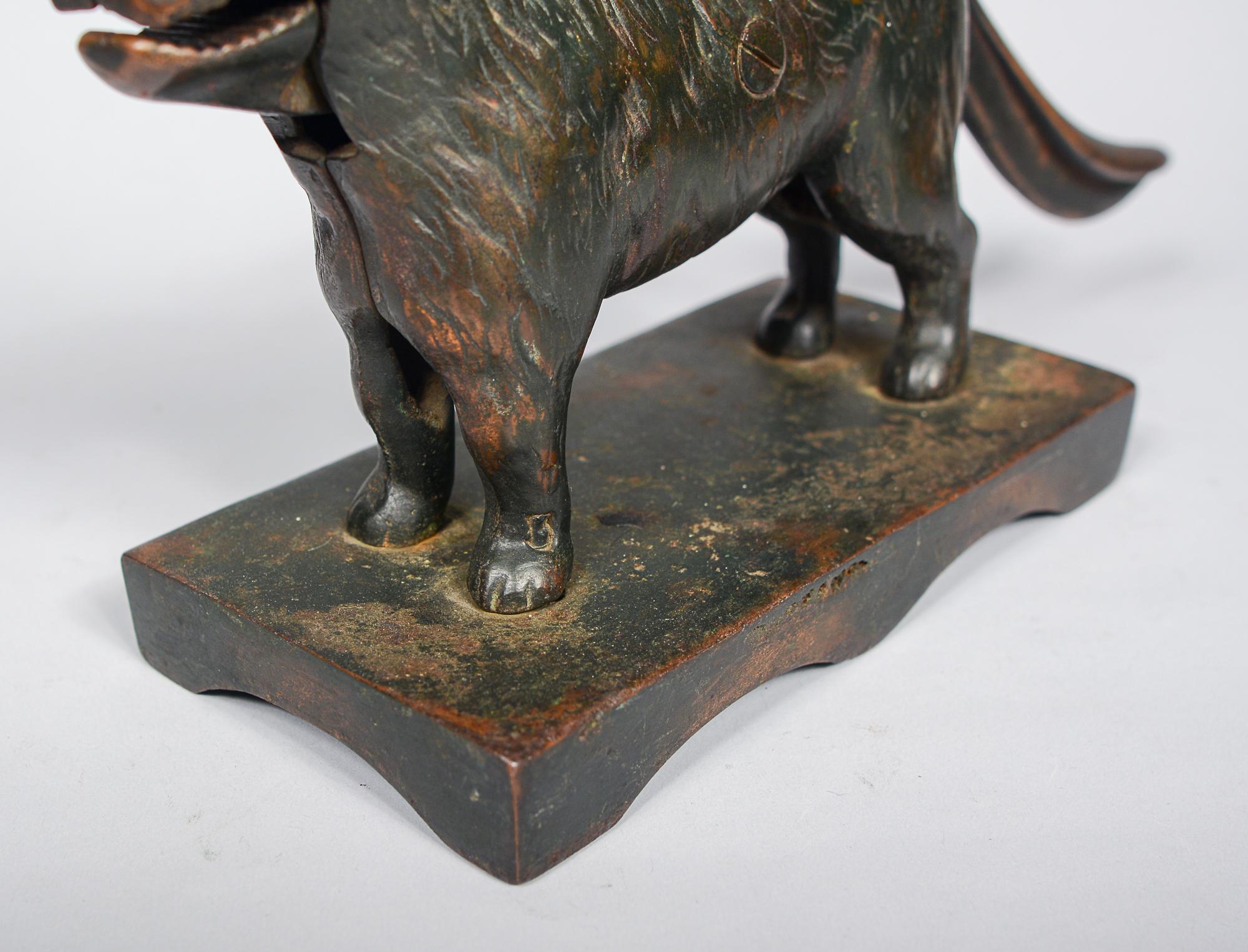 Cast Iron Figural Dog Nutcracker Late 19th Century In Good Condition For Sale In San Mateo, CA