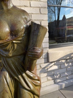 Cast Iron Figural Statue of "Demeter" Goddess of Harvest, Italy, circa 1880