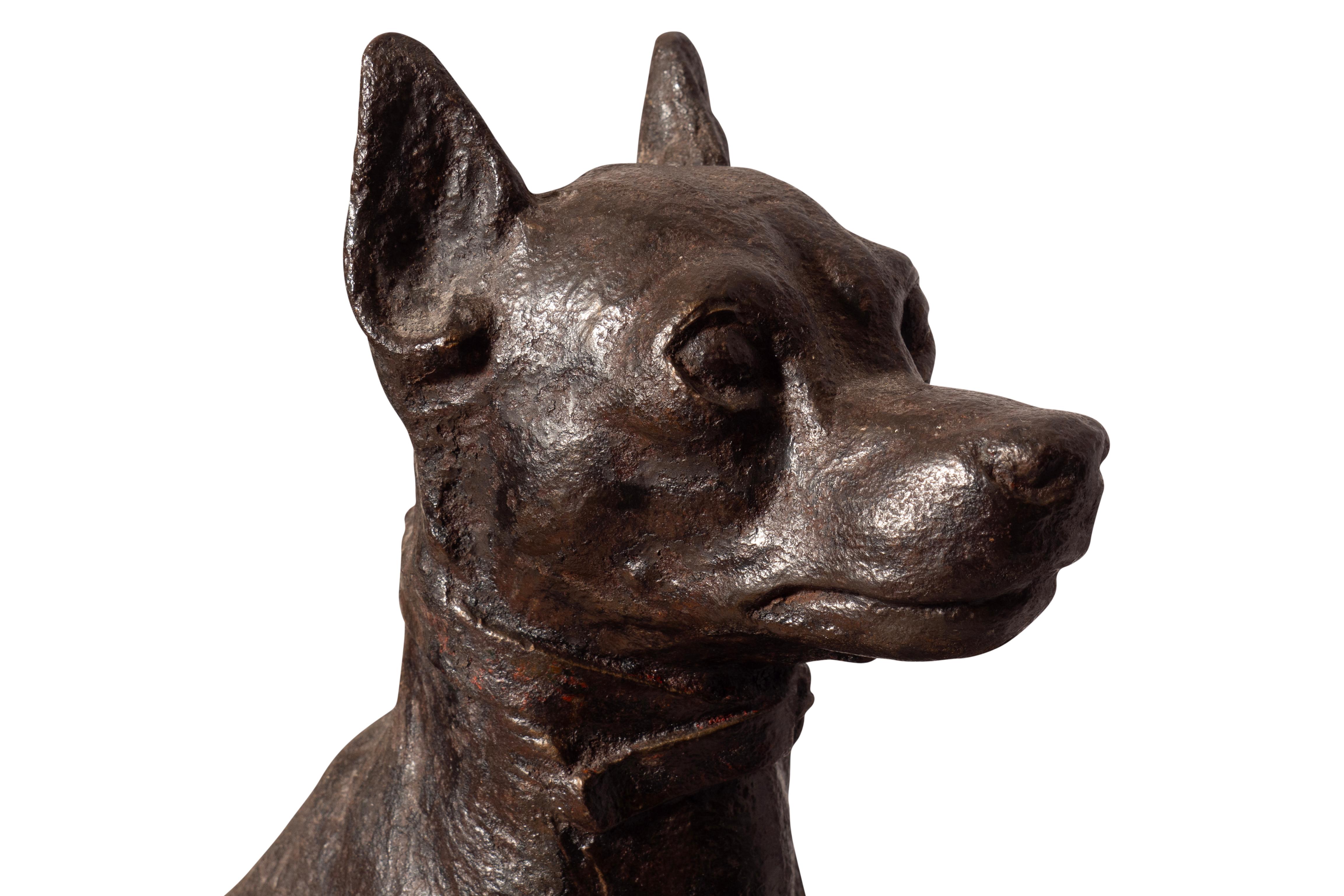 Cast Iron Figure Of A Seated Dog For Sale 6