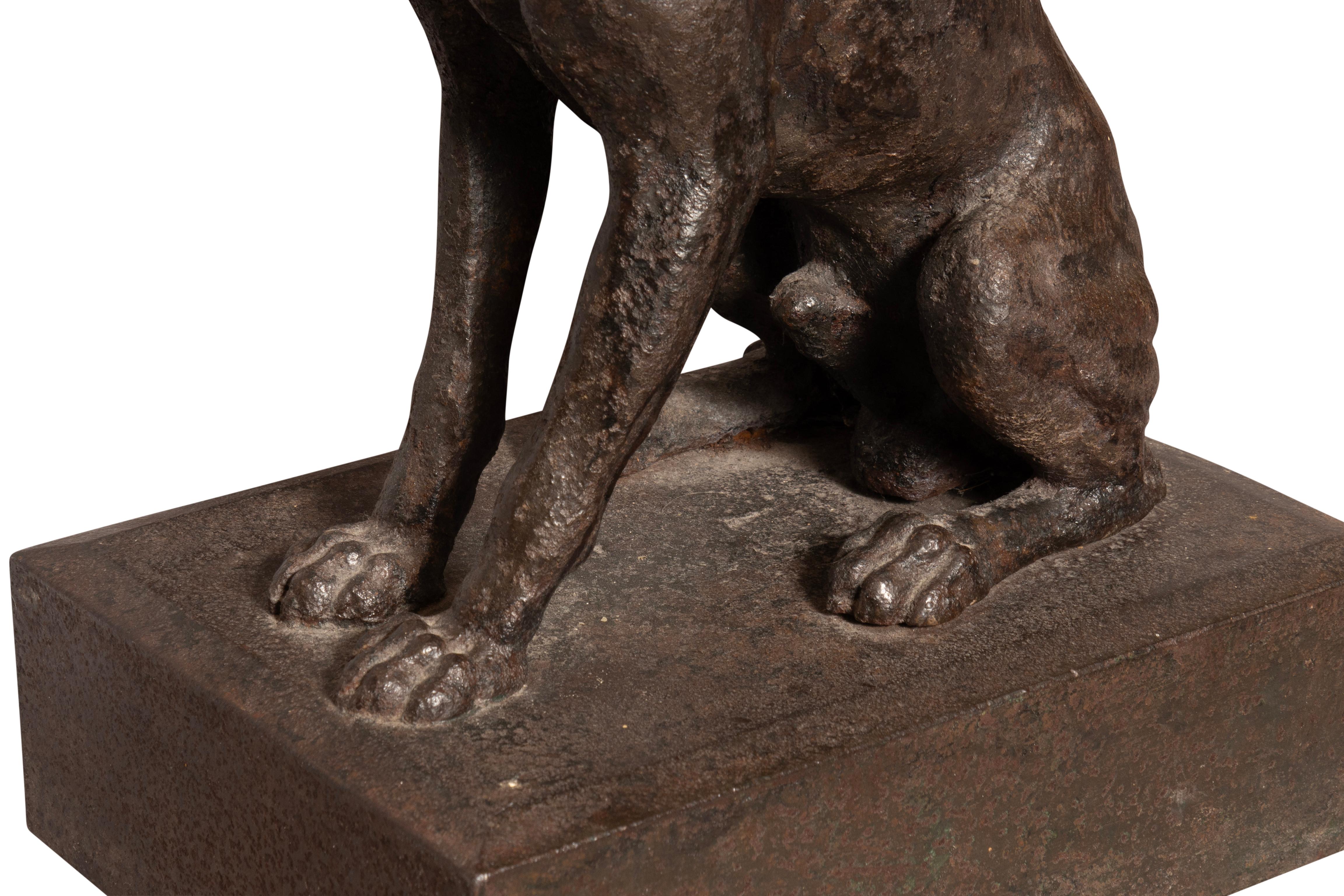 Cast Iron Figure Of A Seated Dog For Sale 7