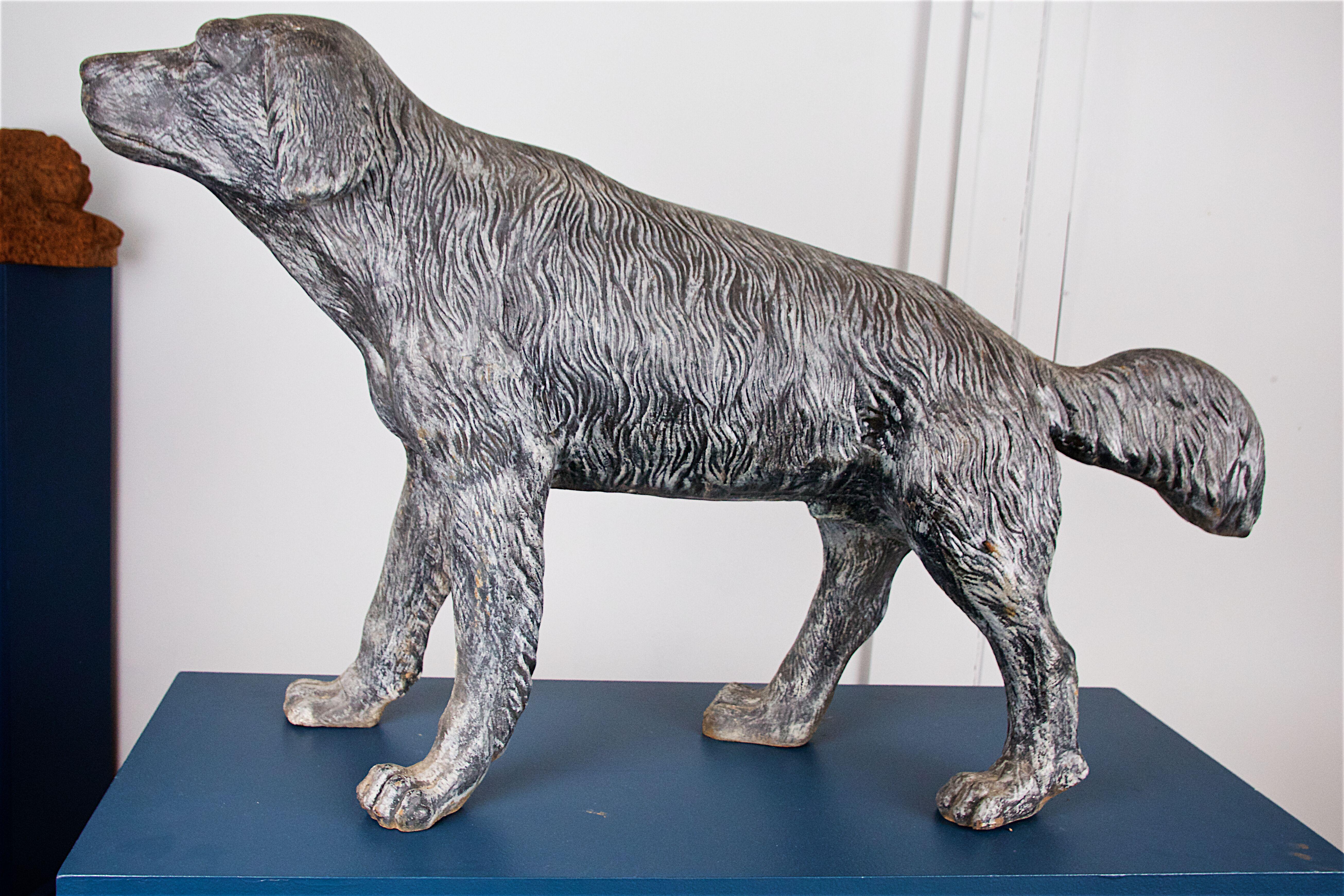 Cast Iron Figure of a Shaggy Dog, after the Antique 2