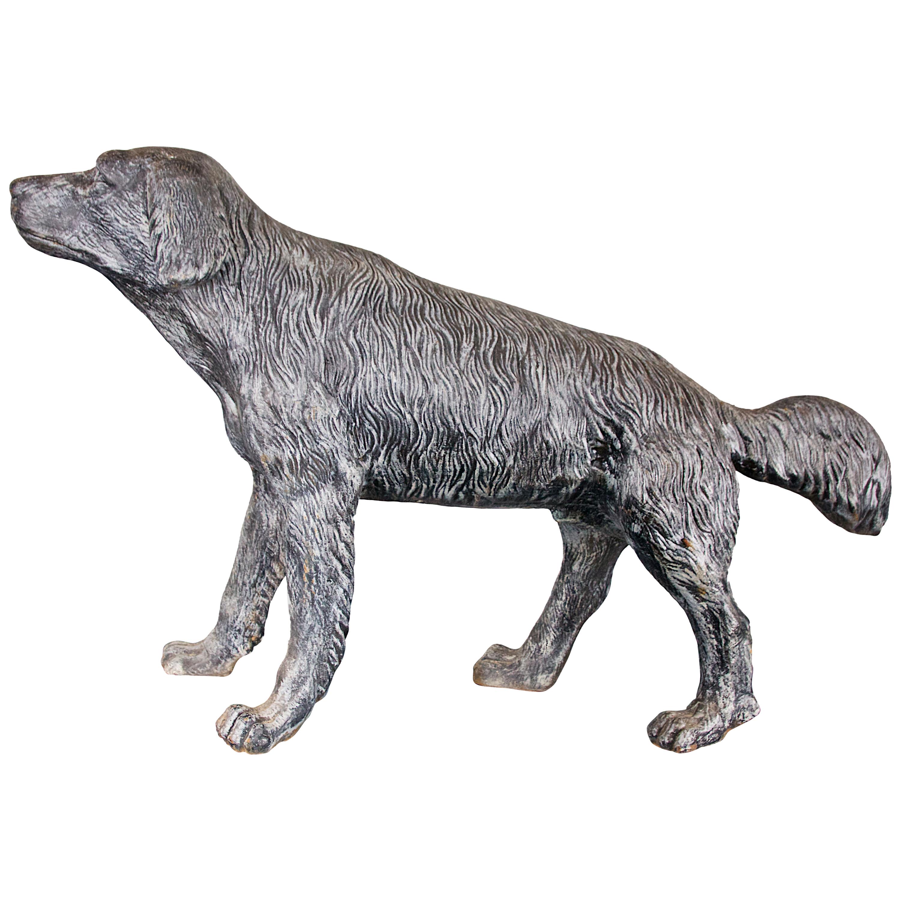Cast Iron Figure of a Shaggy Dog, after the Antique