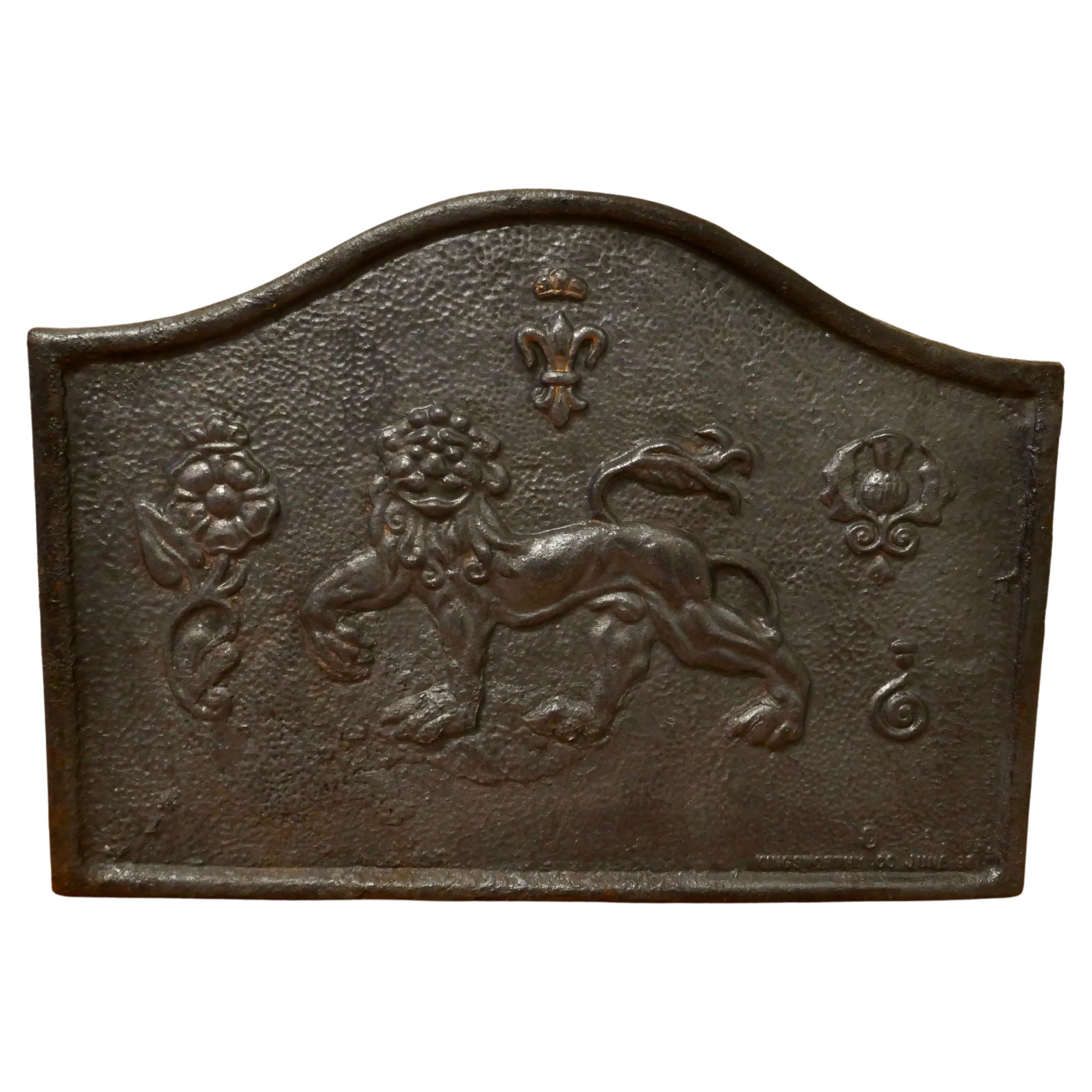 Cast Iron Fire Back, by the Kingsworthy Foundry