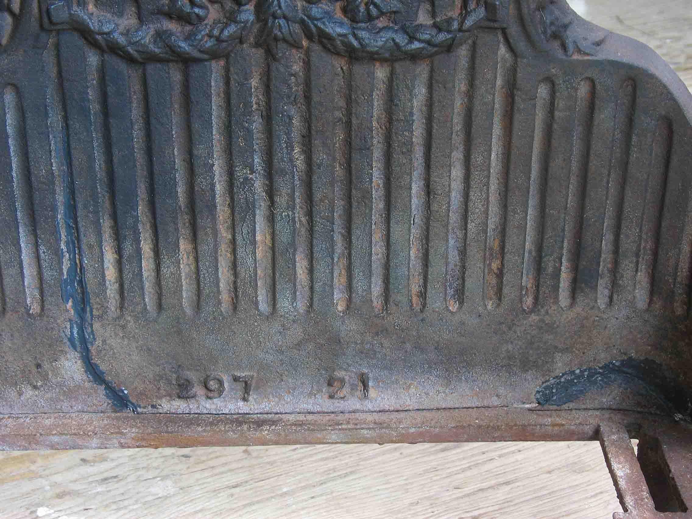 Cast Iron Fire Grate of Louis XVI Style, Early 20th Century 4