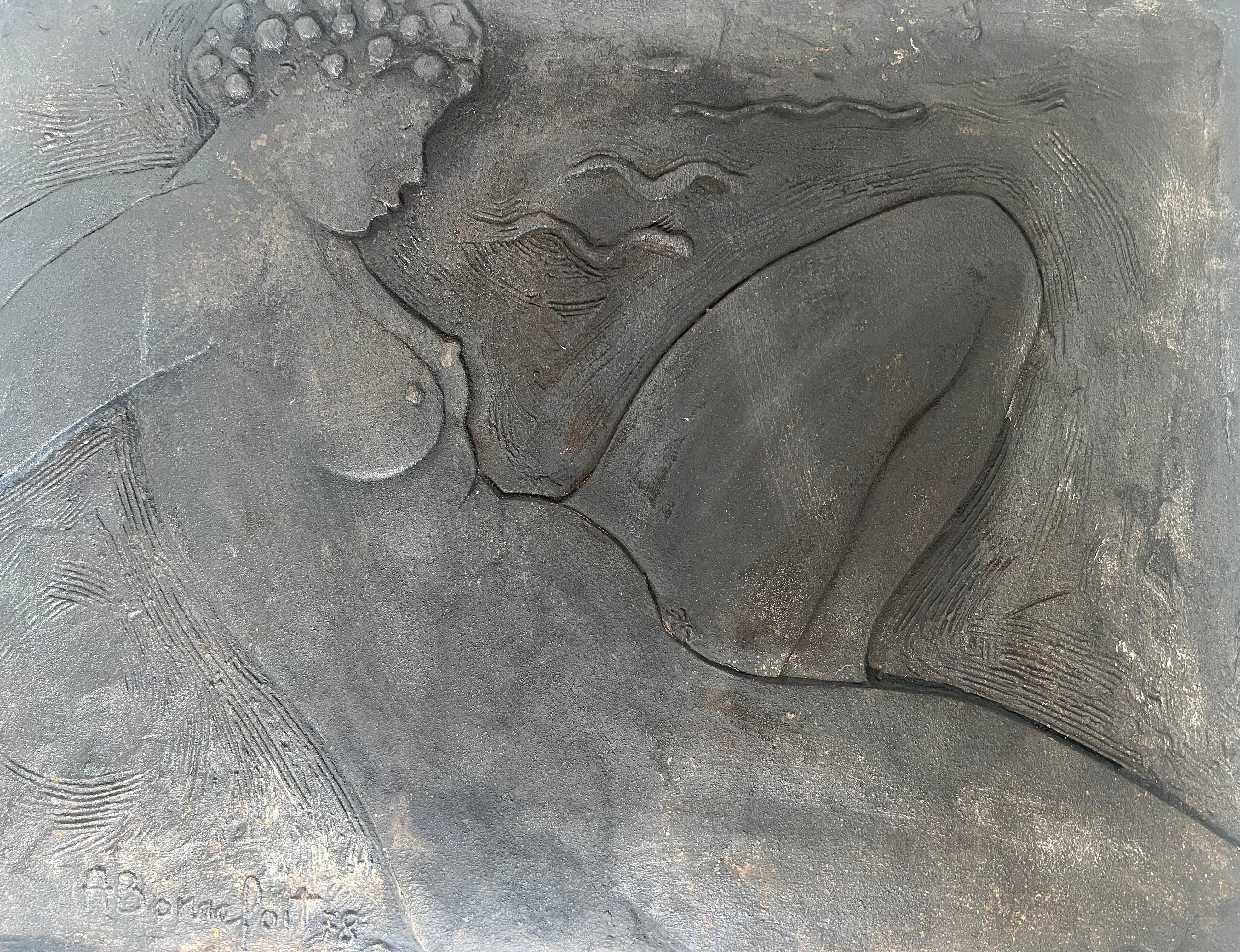 Piantana in ghisa raffigurante una donna nuda firmata Bonnefoit, 1987 in vendita 10