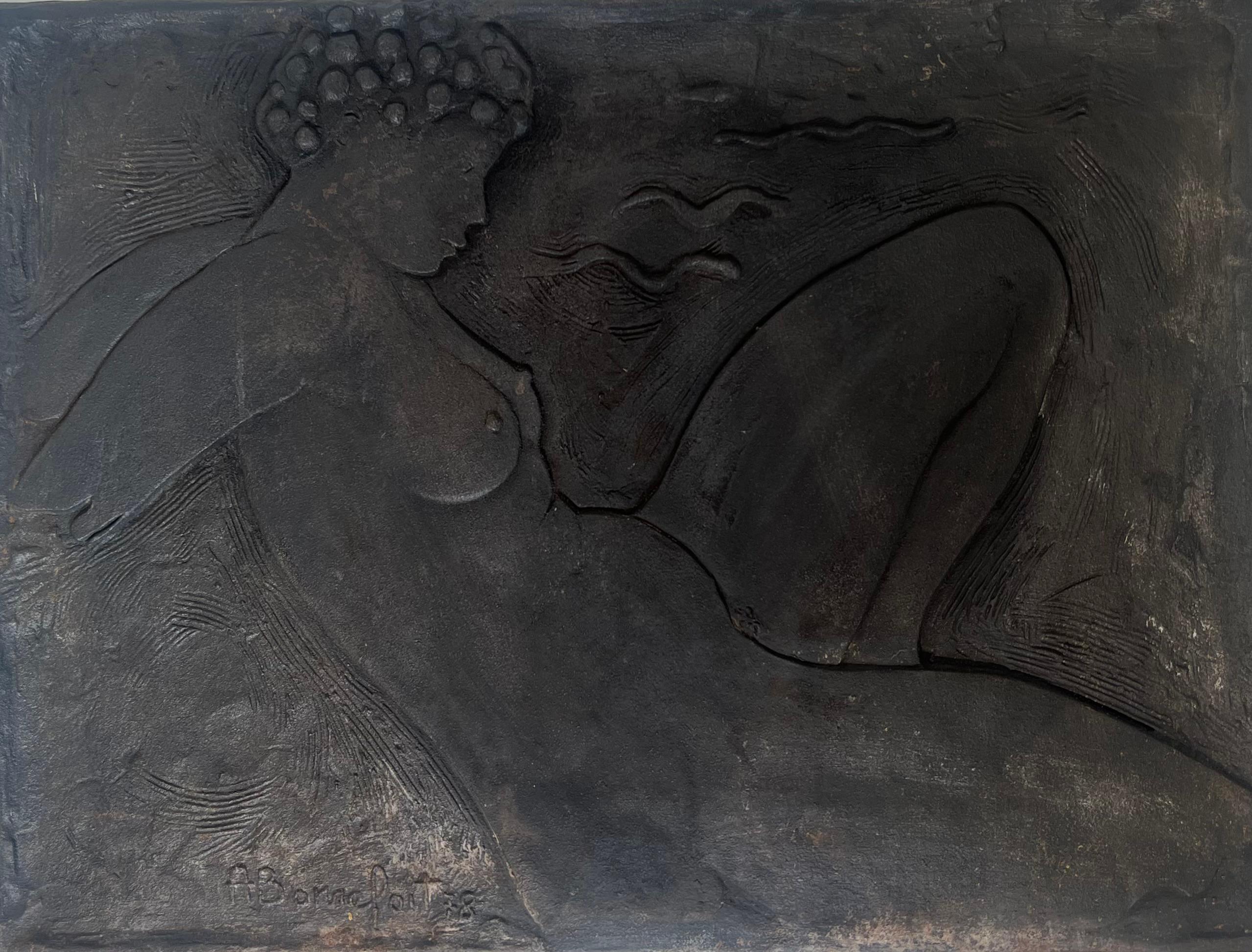 Piantana in ghisa raffigurante una donna nuda firmata Bonnefoit, 1987 in vendita 12