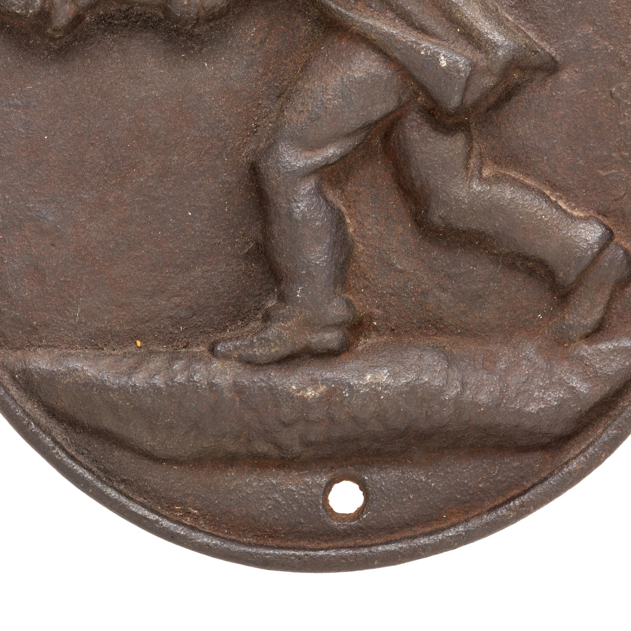 American Cast Iron Fireman Fire Marker For Sale