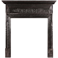 Cast Iron Fireplace with Filigree Frieze