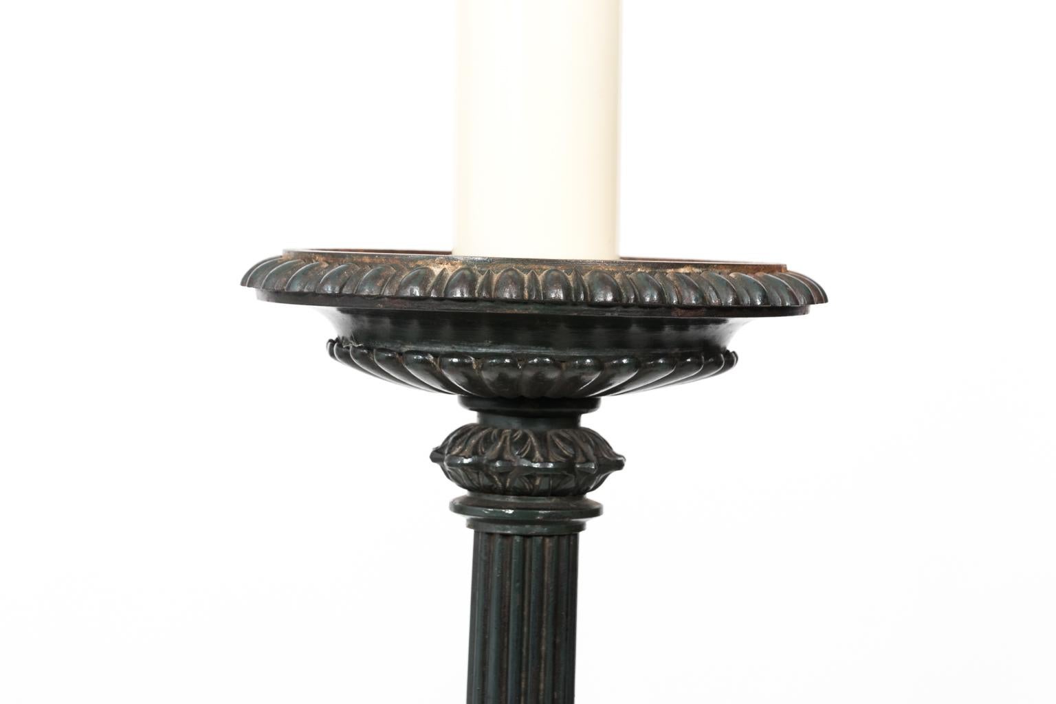 Neoclassical Cast Iron Floor Lamp