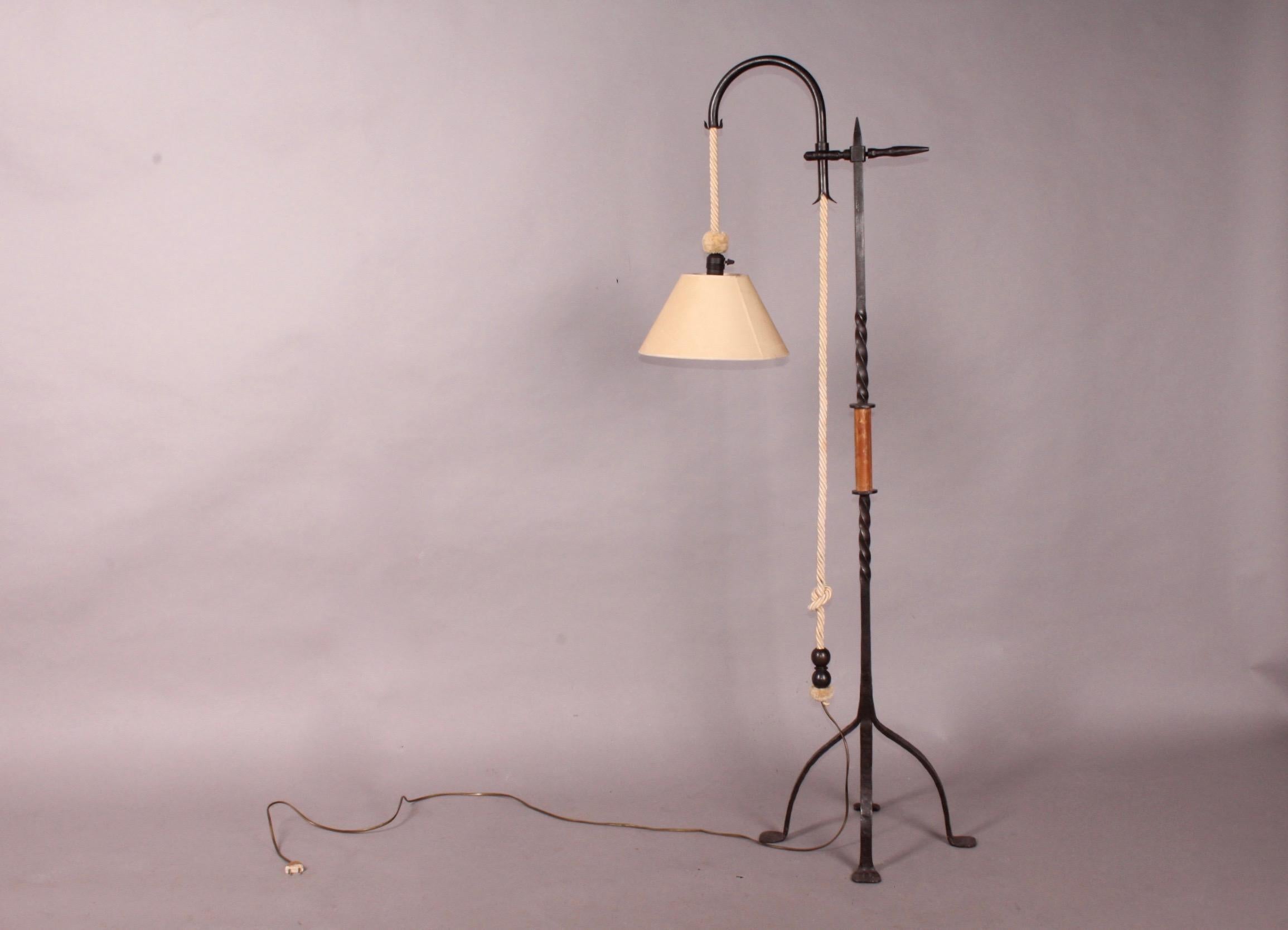 Mid-20th Century Cast Iron Floor Lamp
