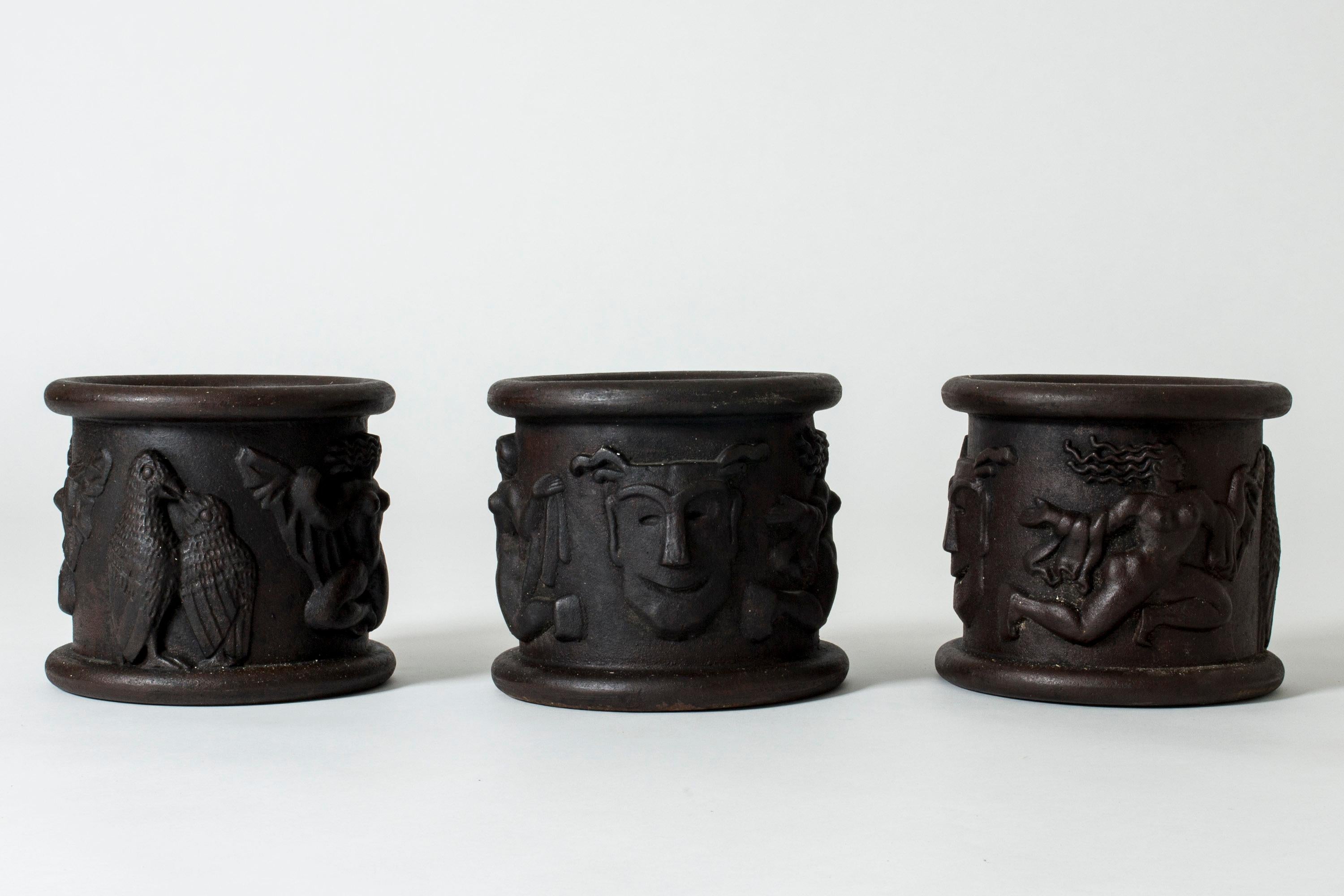 Cast Iron Flower Pot Model #1 by Anna Petrus for Näfveqvarns Bruk, Sweden, 1920s 3