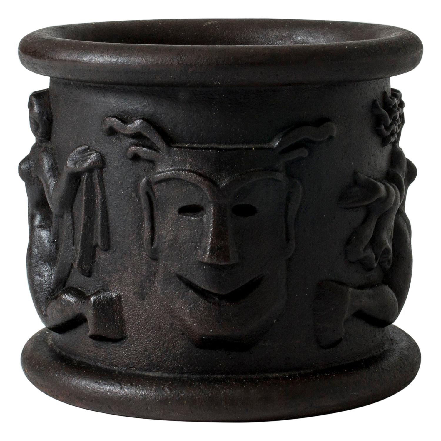 Cast Iron Flower Pot Model #1 by Anna Petrus for Näfveqvarns Bruk, Sweden, 1920s