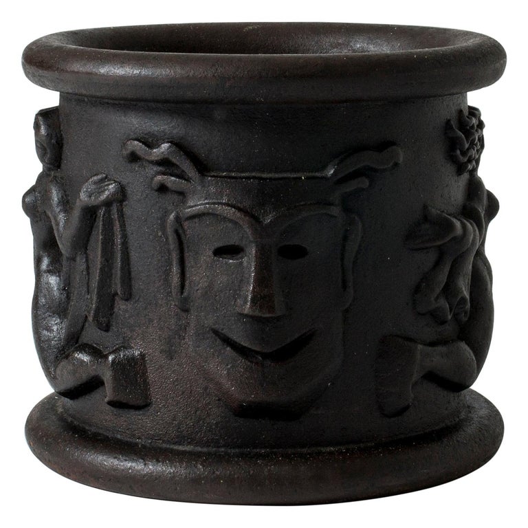 Cast Iron Flower Pot Model 1 by Anna Petrus for Näfveqvarns Bruk