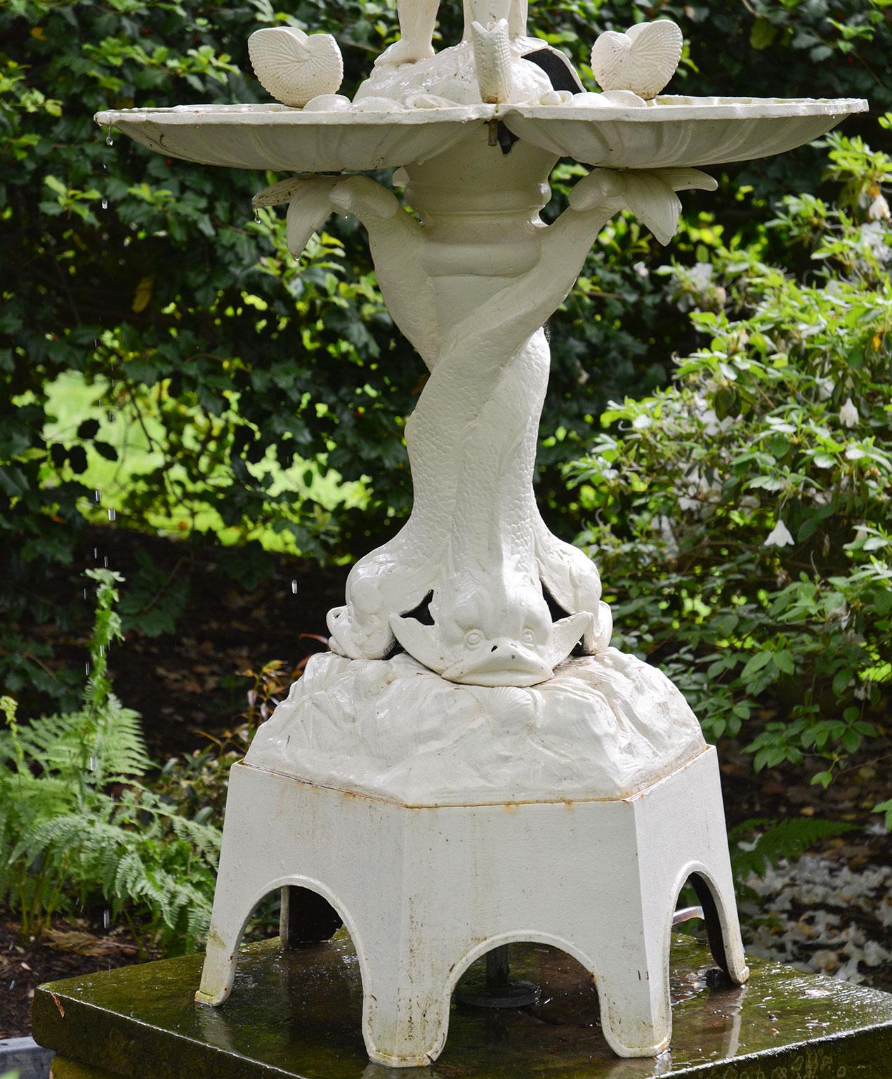 Early 20th Century Cast-Iron Fountain from Fiske Family