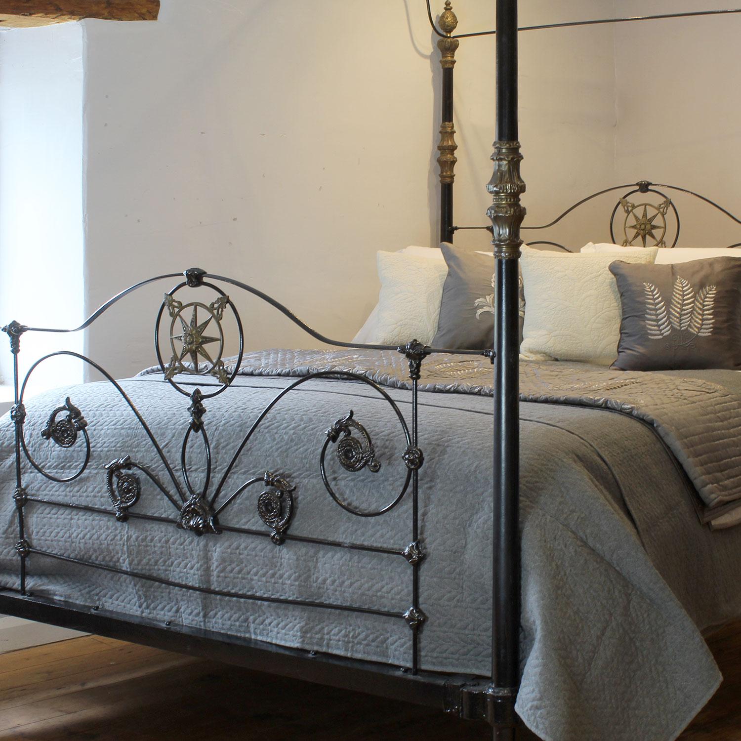 Victorian Cast Iron Four Poster Bed, M4P48