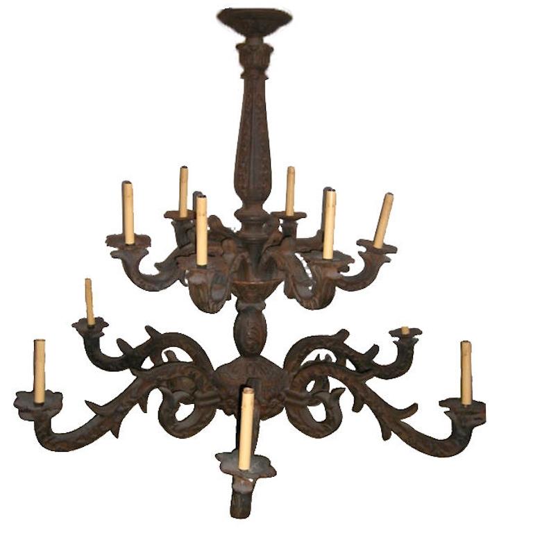French Cast Iron Chandelier For At, Latest Cast Iron Chandelier