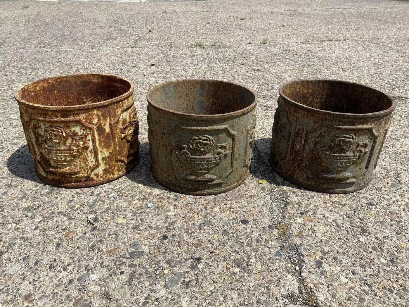 Vaso da giardino per esterni in ghisa in stile classico francese da 15