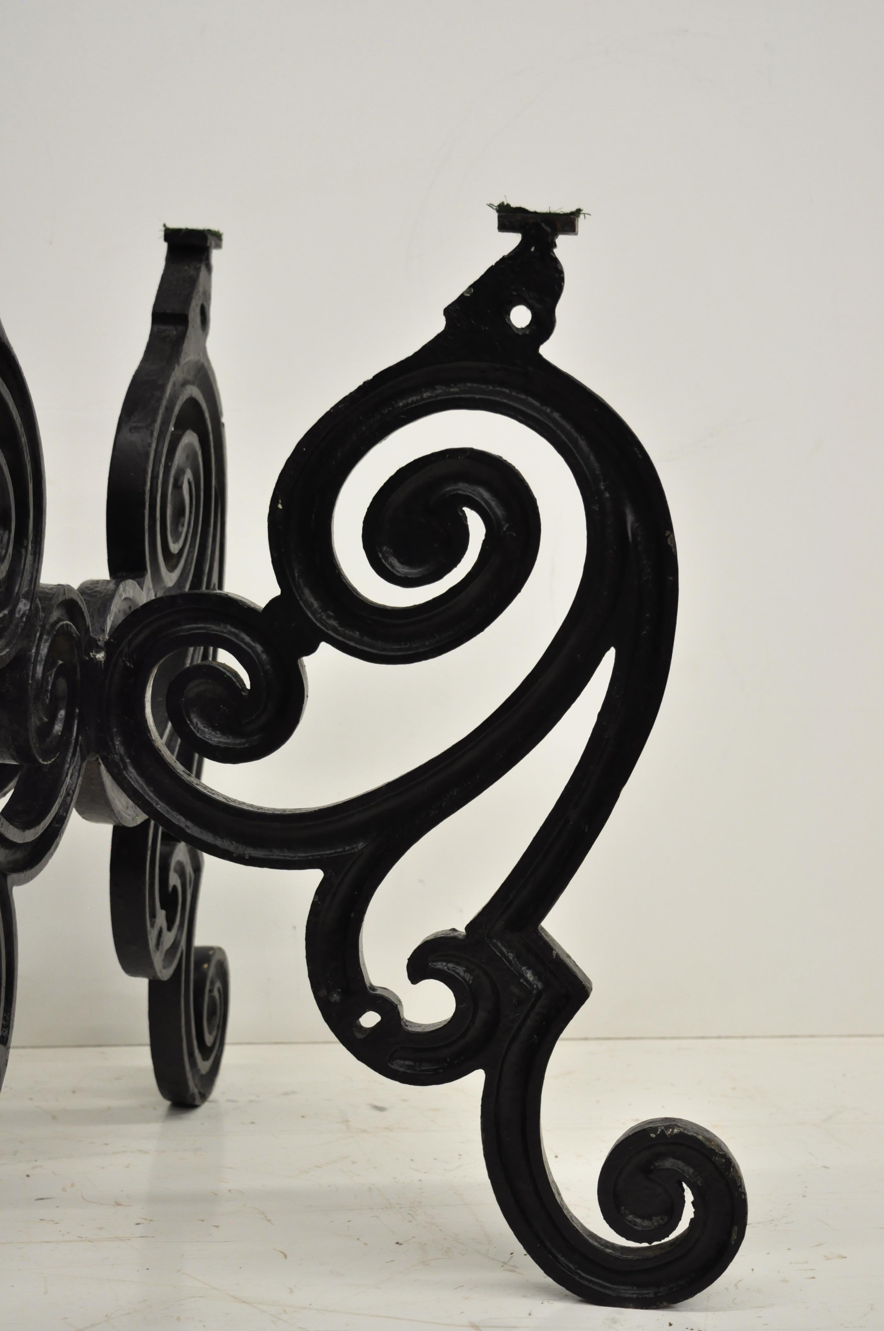 20th Century Cast Iron French Pastry Style Scrolling 