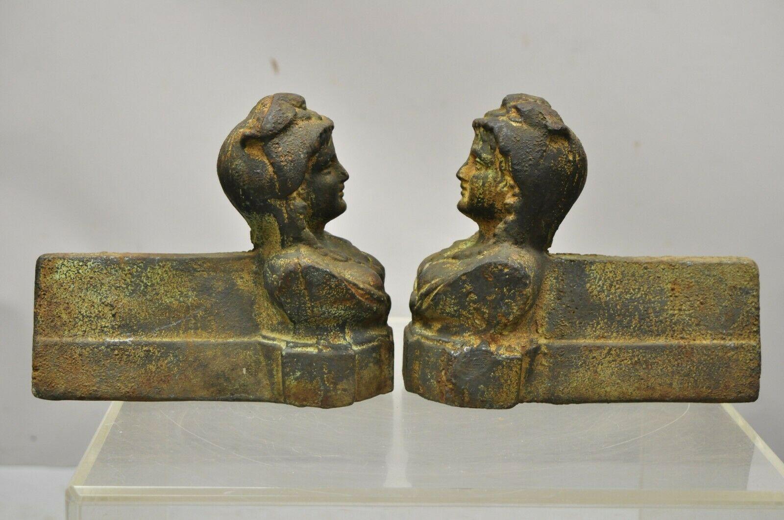 Gusseisen Französisch viktorianischen Stil Figural Frauen Büste Maiden Form Boot Schaber 1
