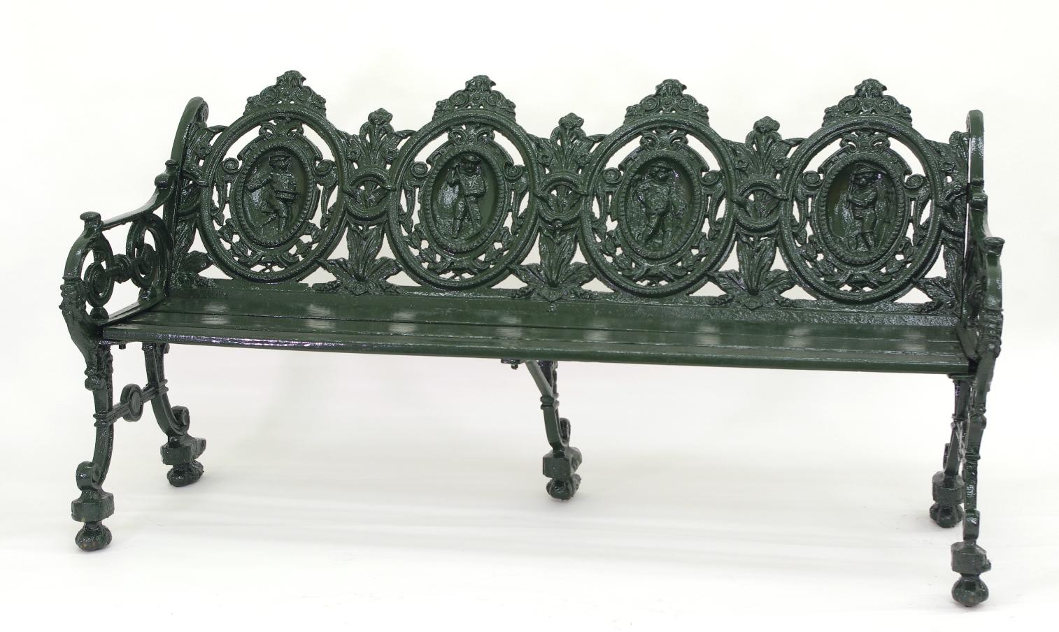 Cast Iron Garden Bench, 1880 For Sale 1