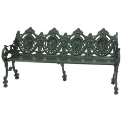 Antique Cast Iron Garden Bench, 1880