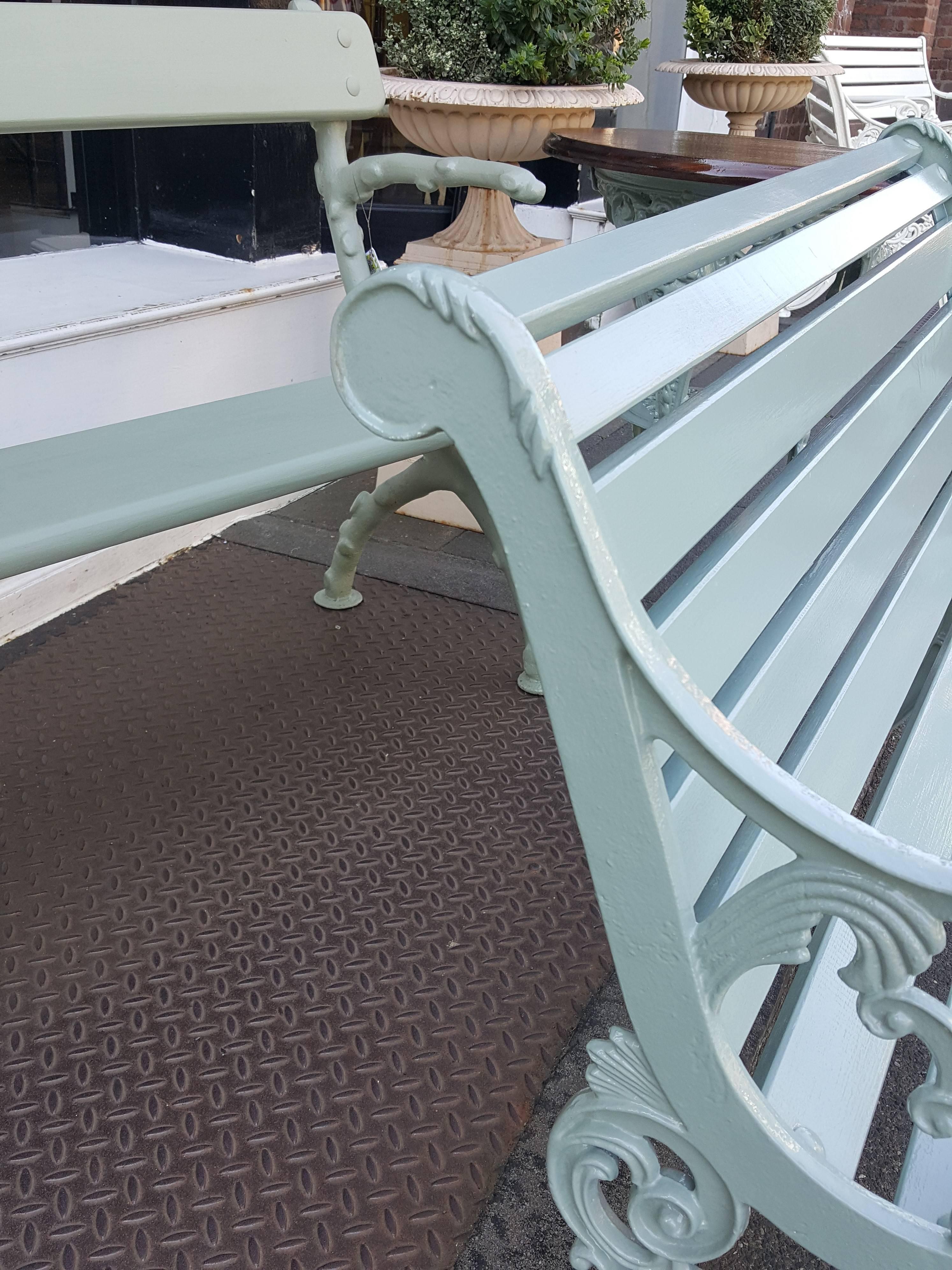 English Cast Iron Garden Bench For Sale
