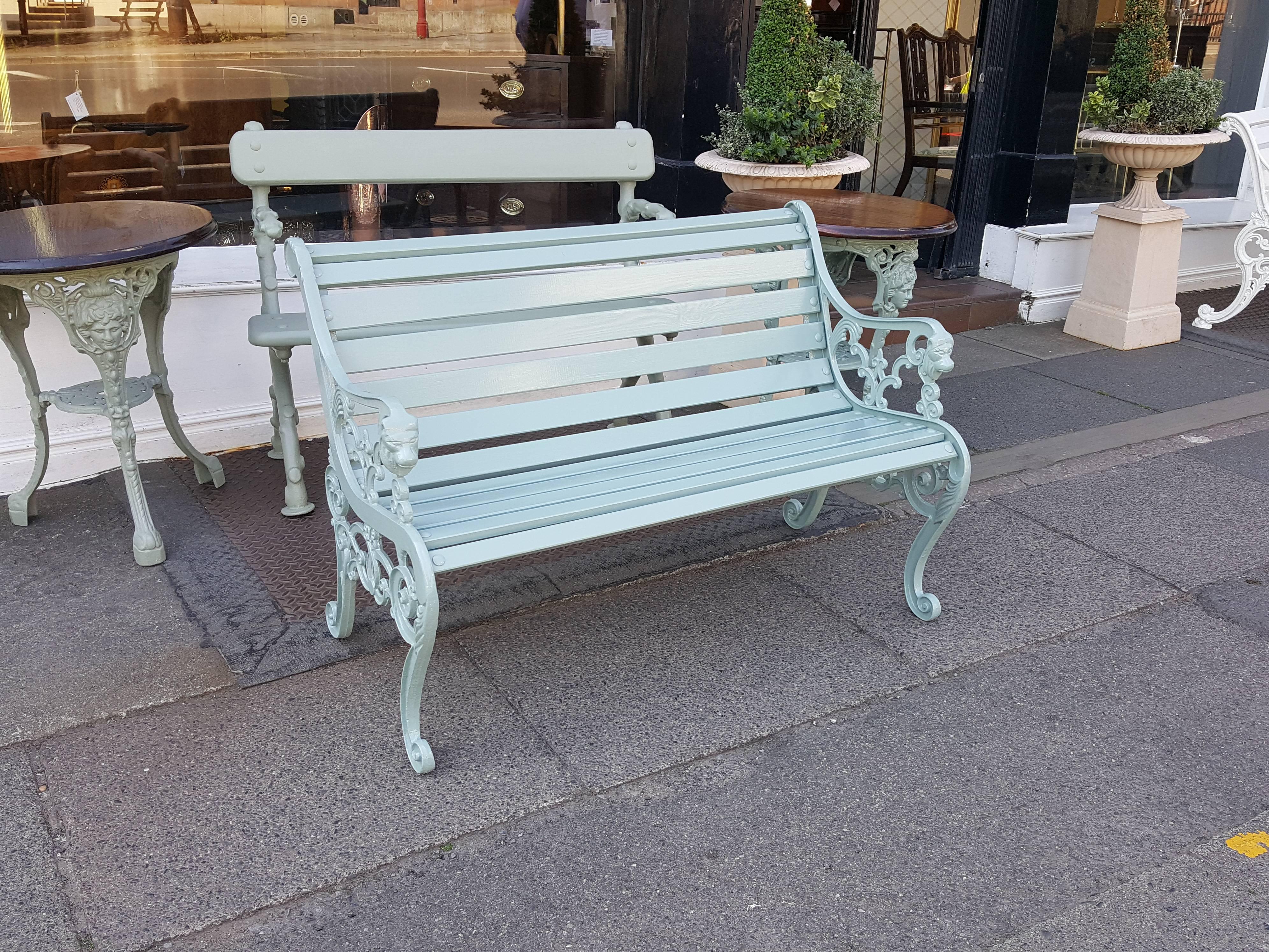Mid-20th Century Cast Iron Garden Bench For Sale