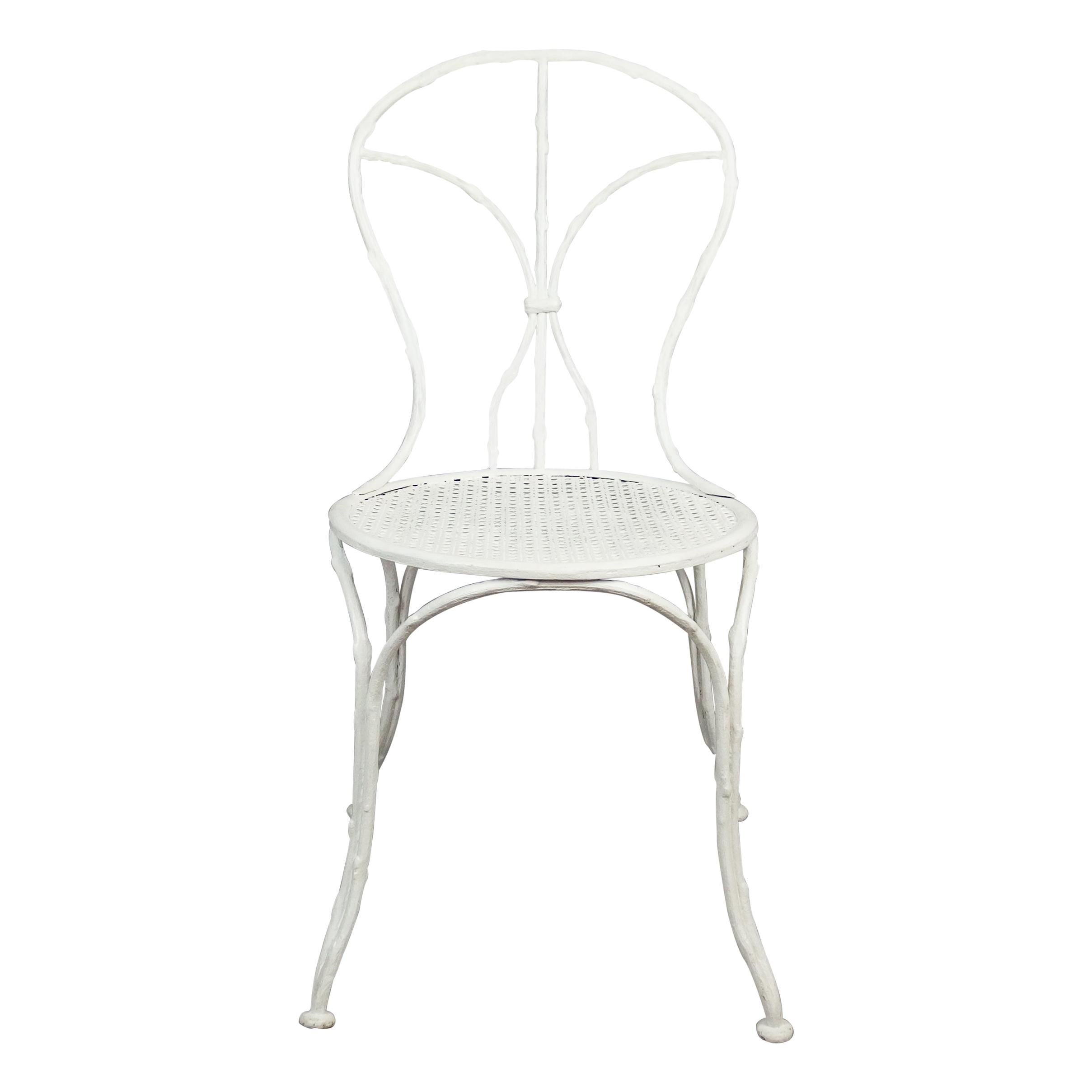 Cast Iron Garden Chair by "Les Fonderies Du Nord" For Sale