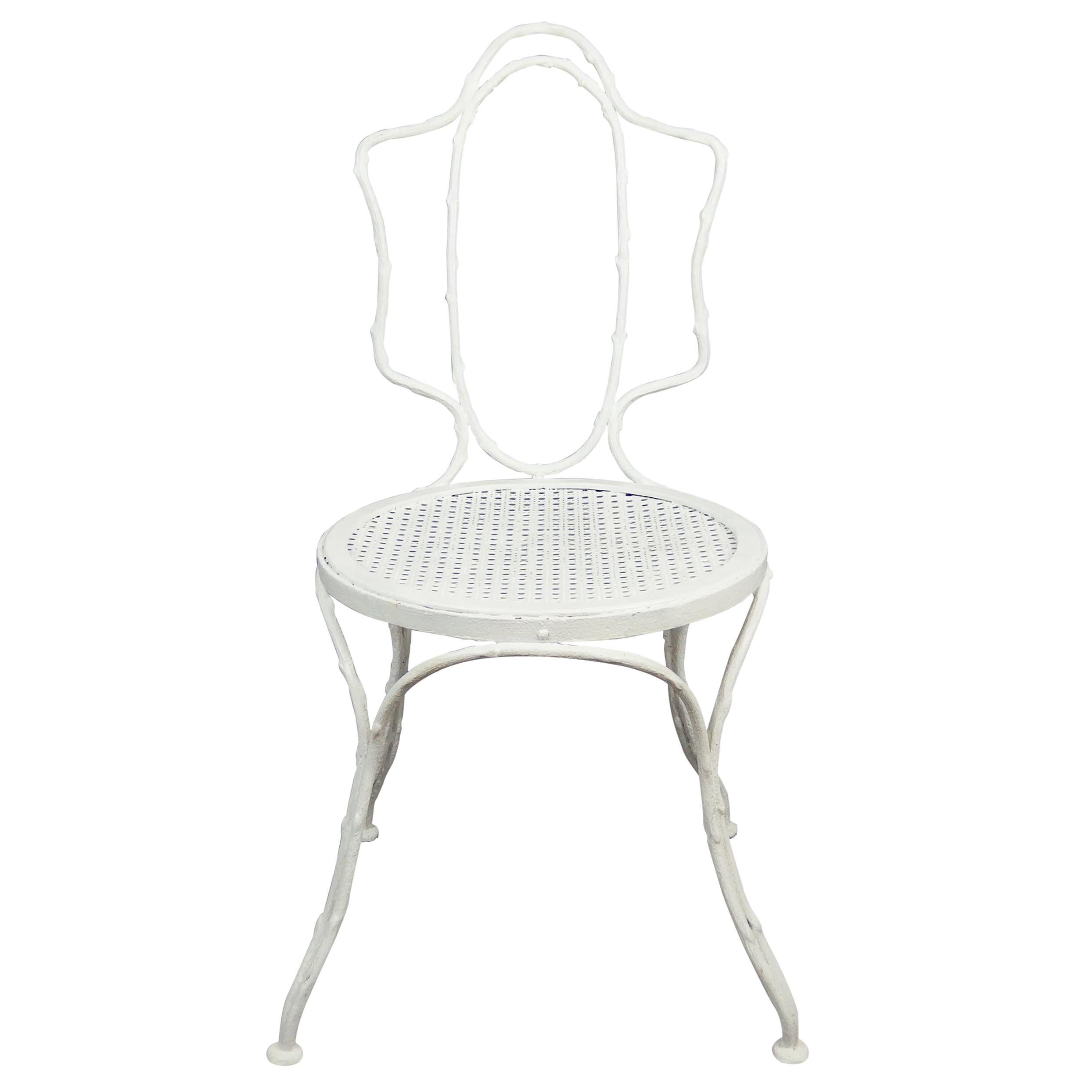 Cast Iron Garden Chair by "Les Fonderies Du Nord" For Sale