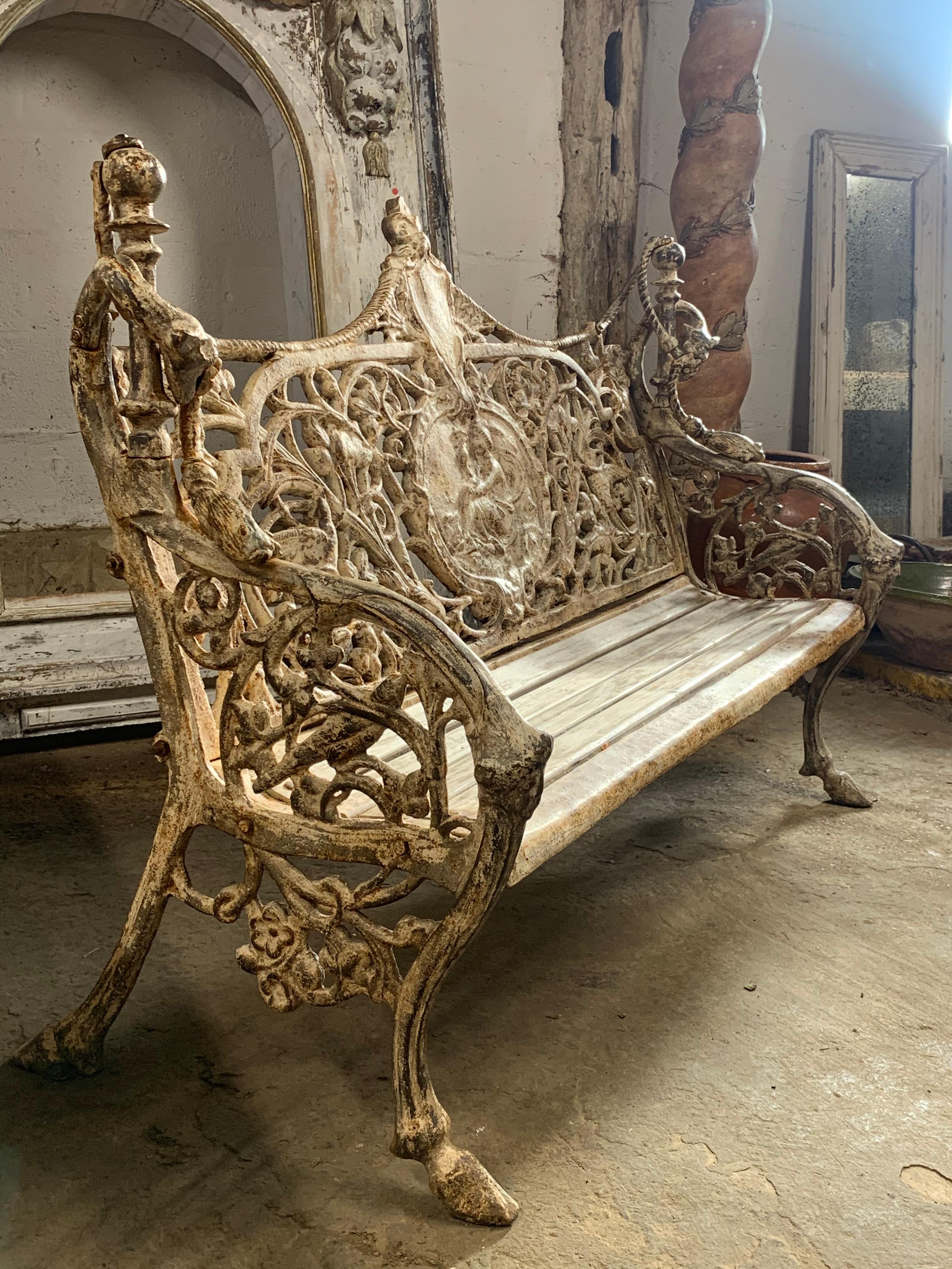 French Cast Iron Garden Seat