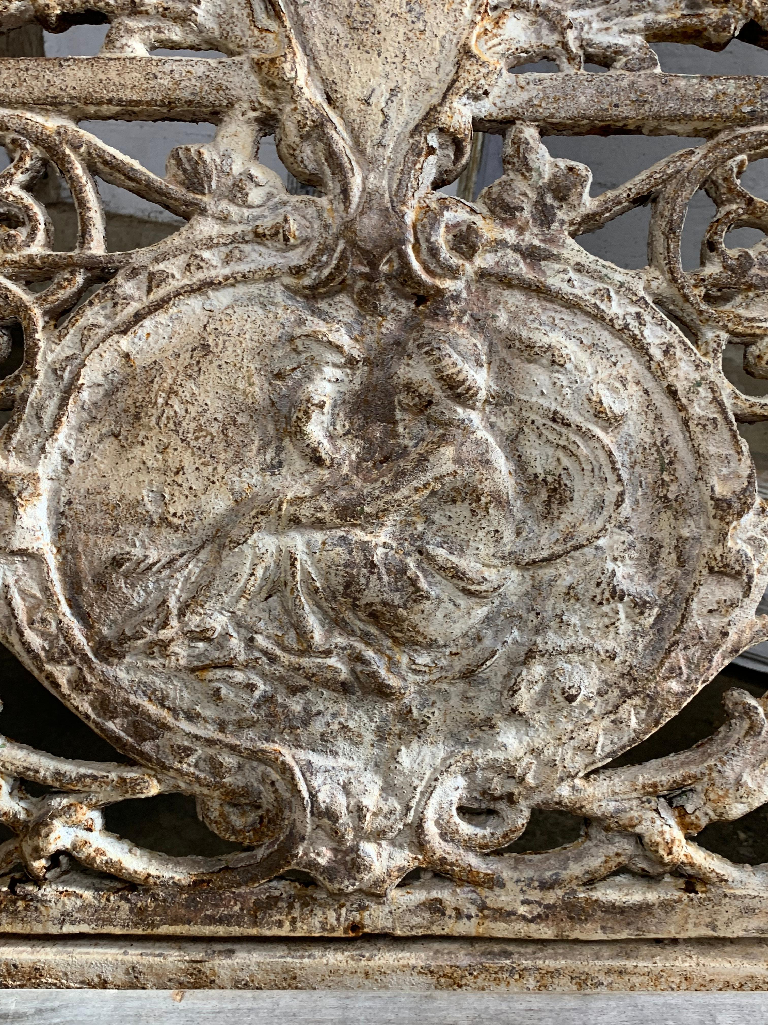 20th Century Cast Iron Garden Seat