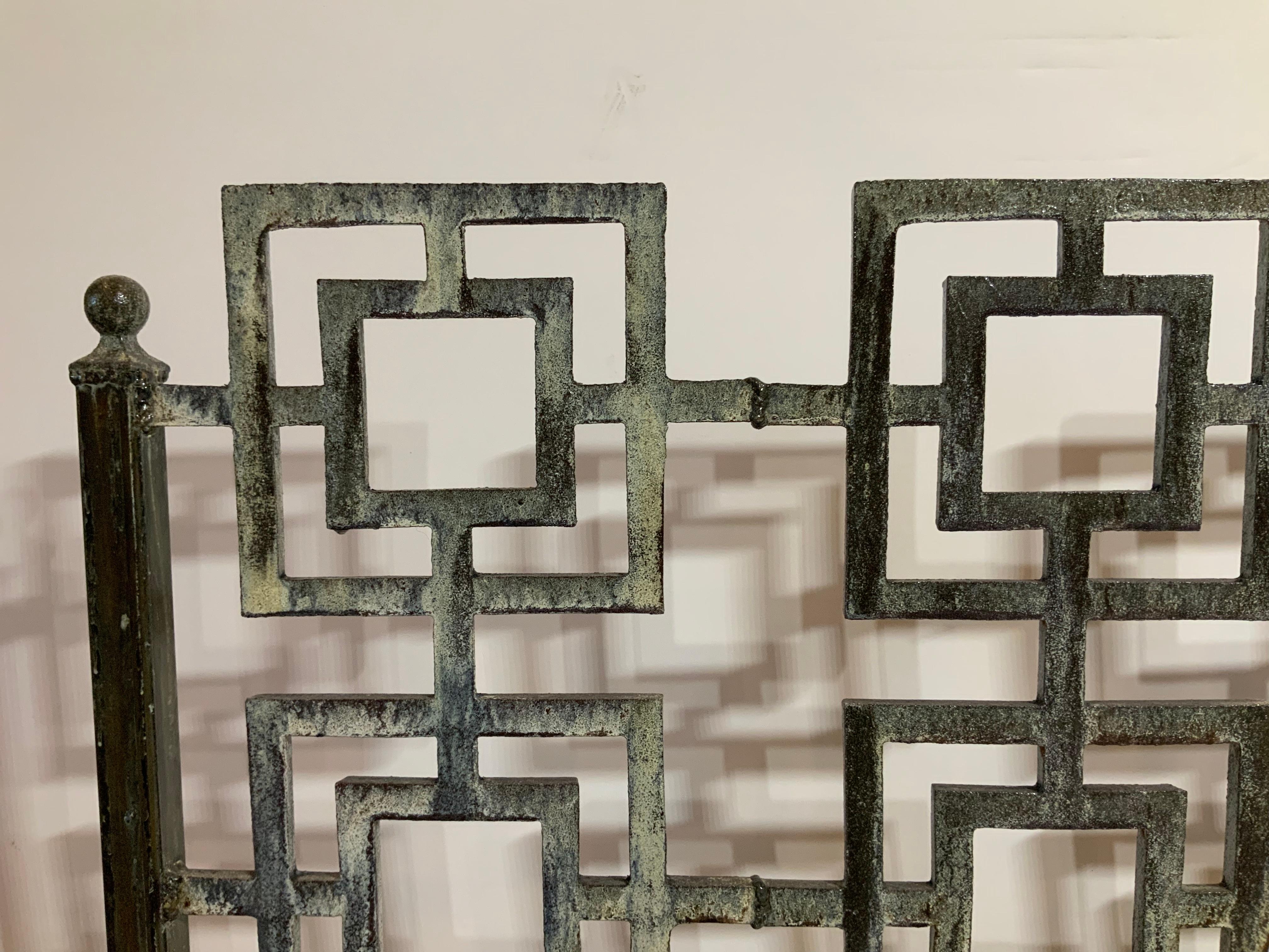 Cast Iron Geometric Fireplace Screen 6